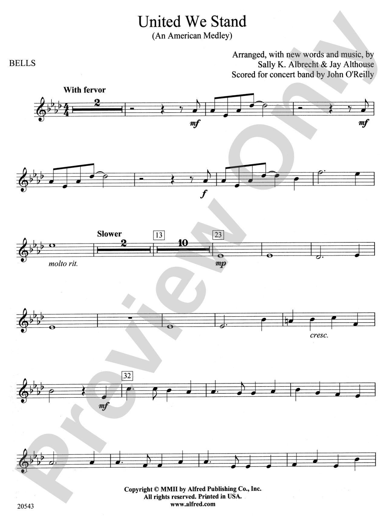 United We Stand (An American Medley): Bells