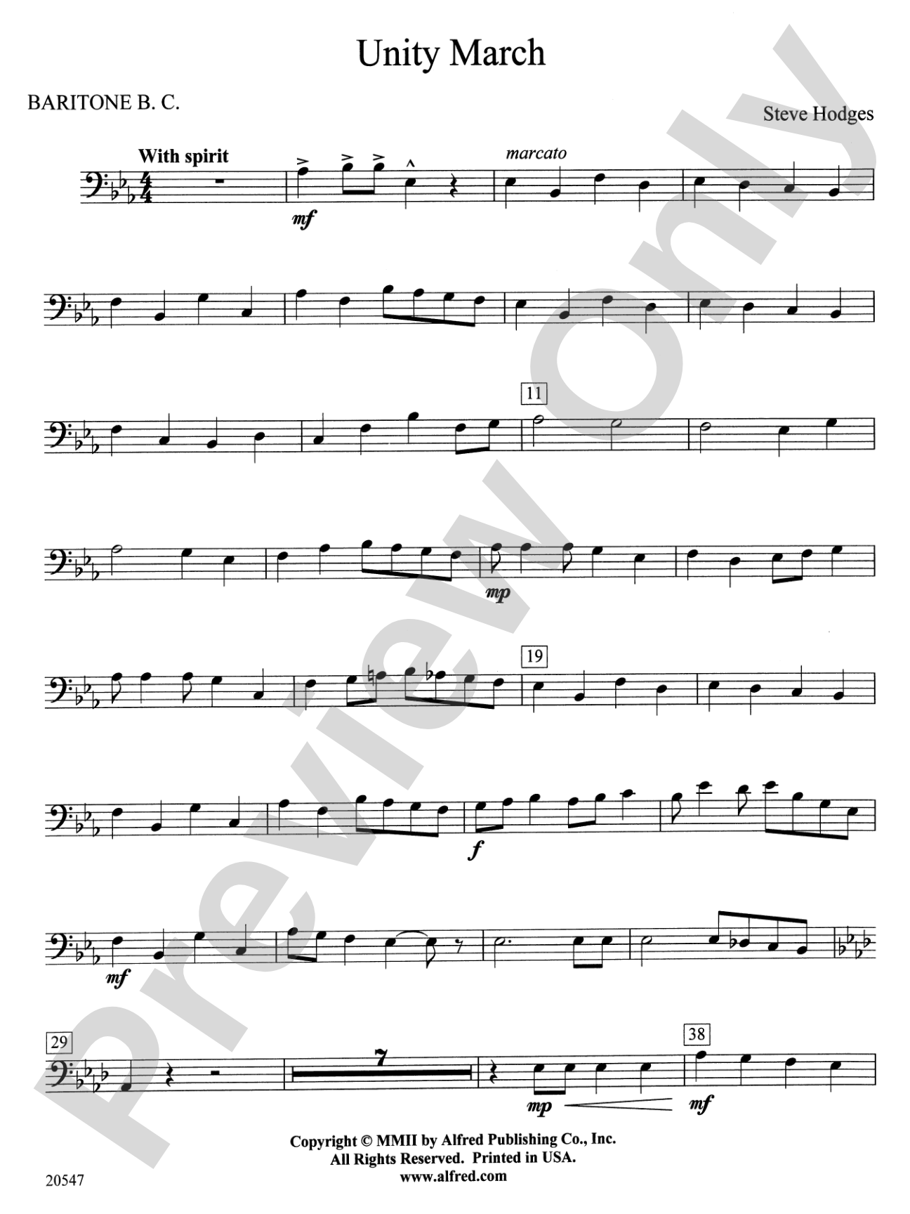 Unity March: Baritone B.C.