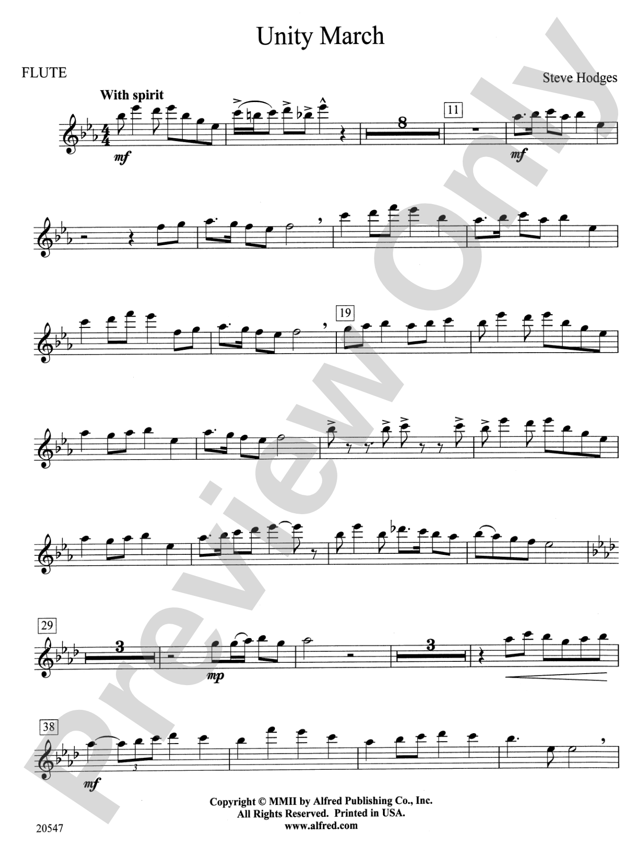 Unity March: Flute