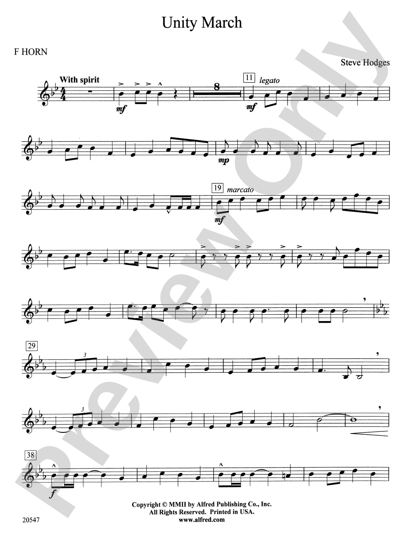 Unity March: 1st F Horn