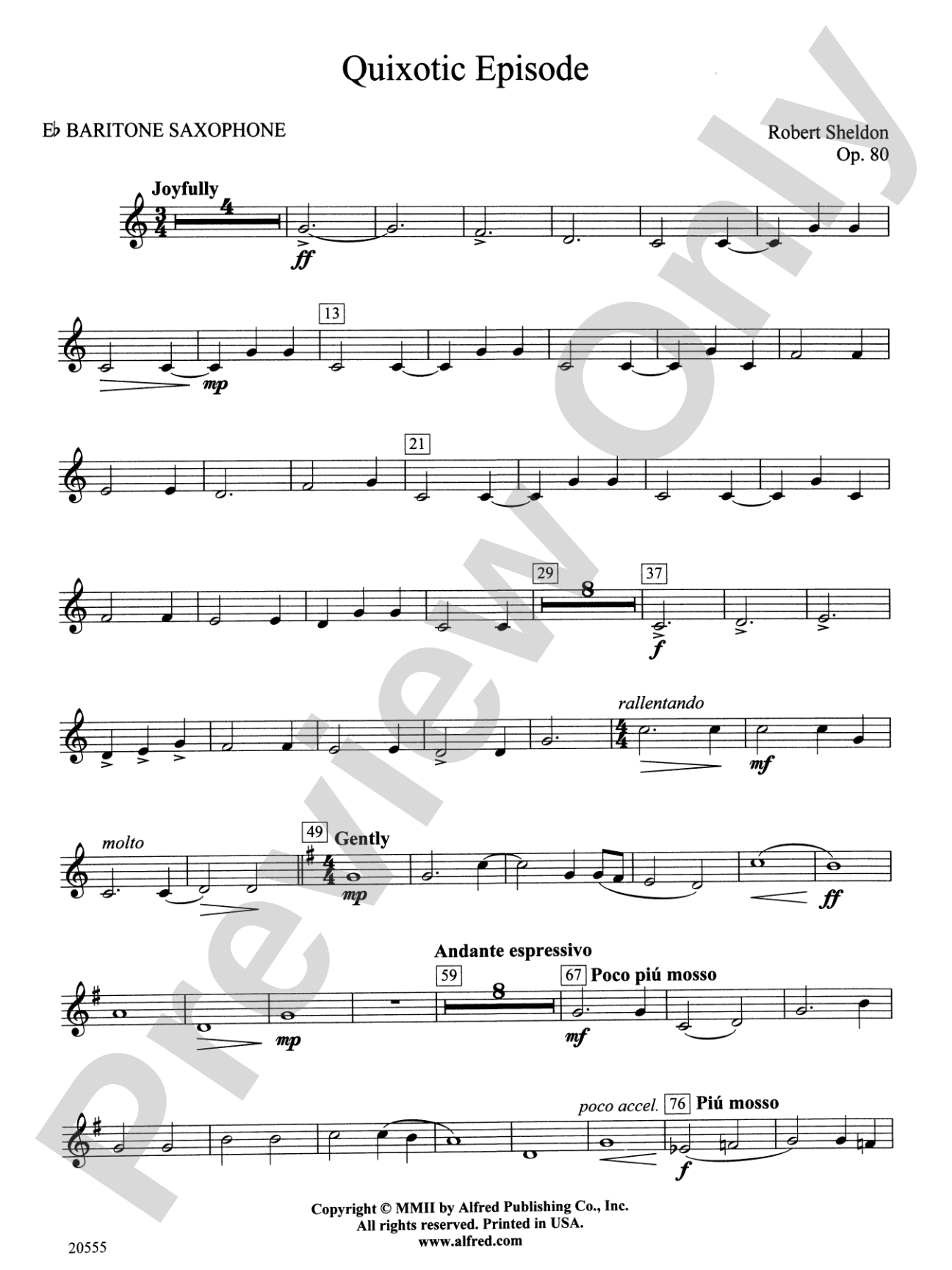 Quixotic Episode: E-flat Baritone Saxophone