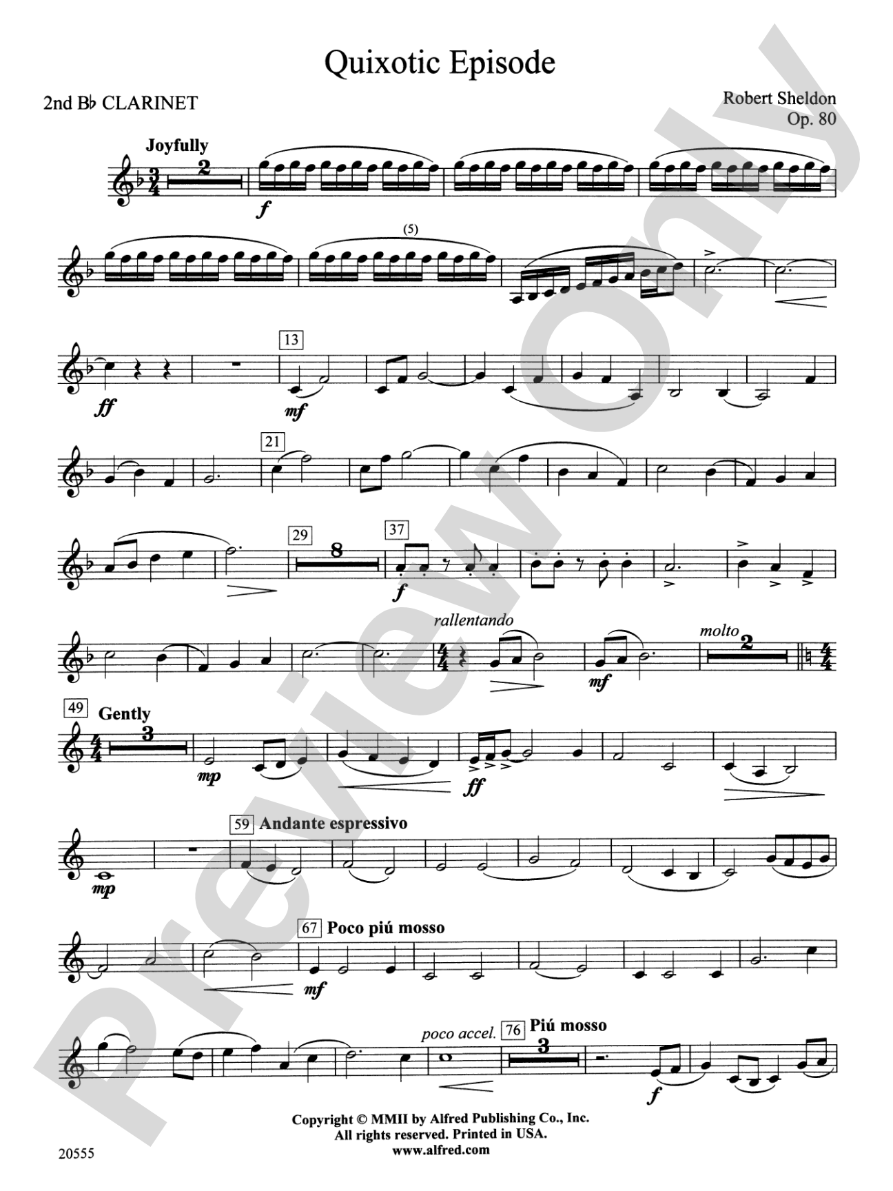 Quixotic Episode: 2nd B-flat Clarinet