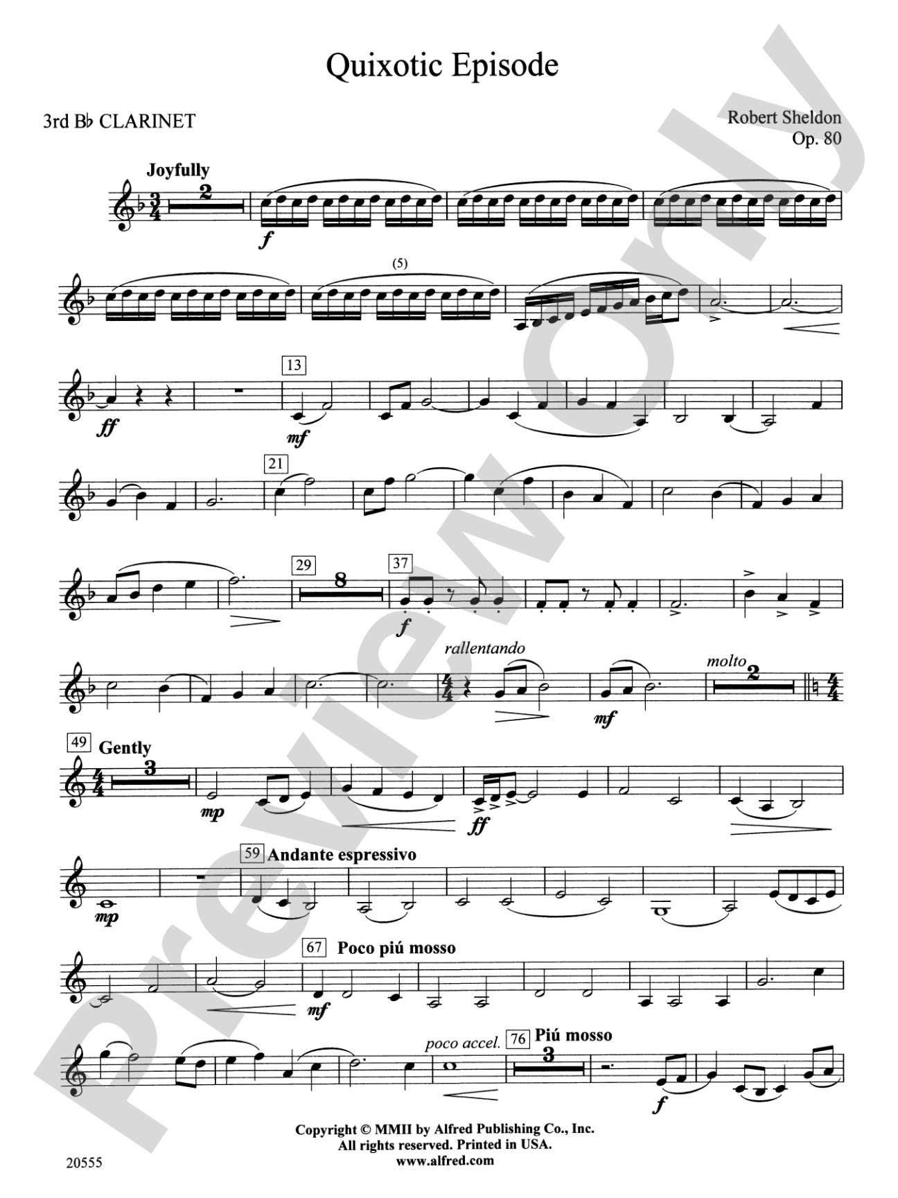 Quixotic Episode: 3rd B-flat Clarinet