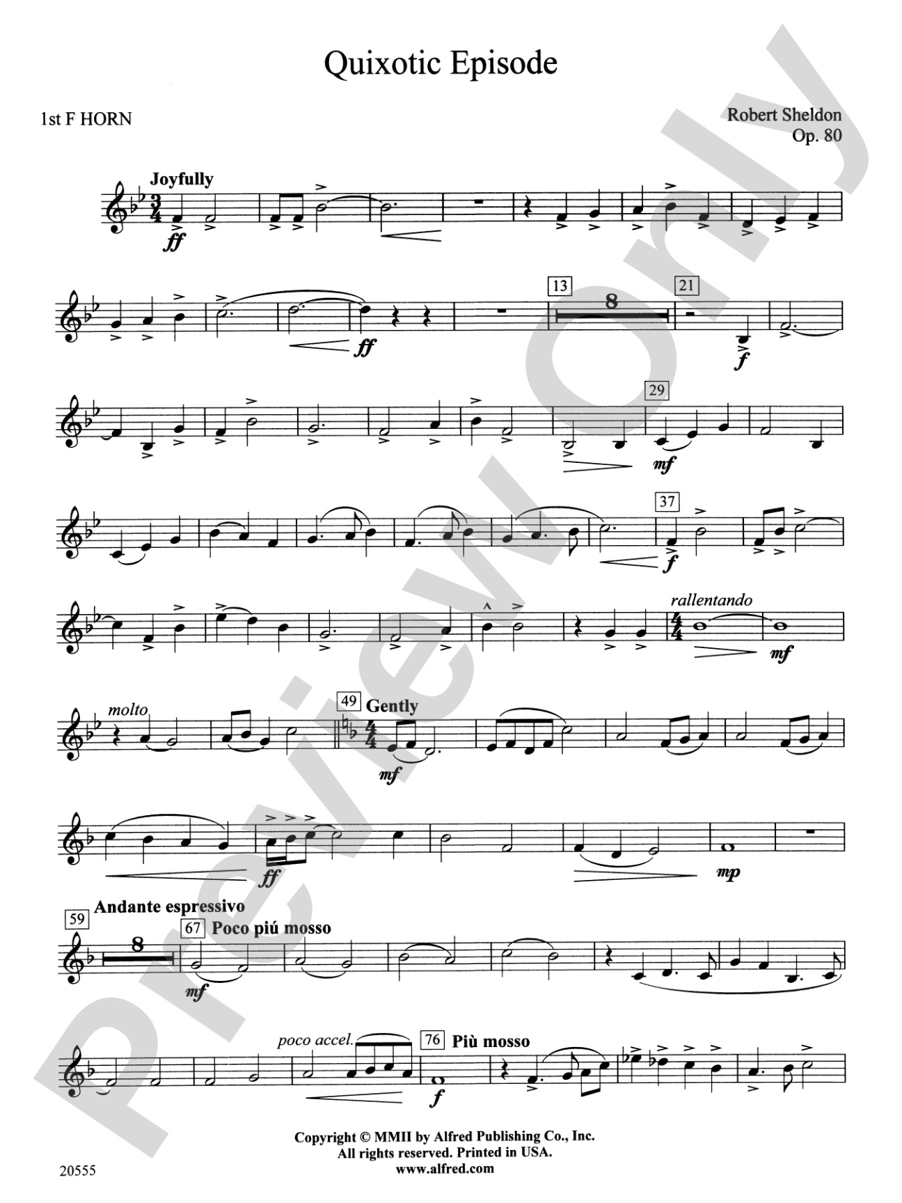 Quixotic Episode: 1st F Horn