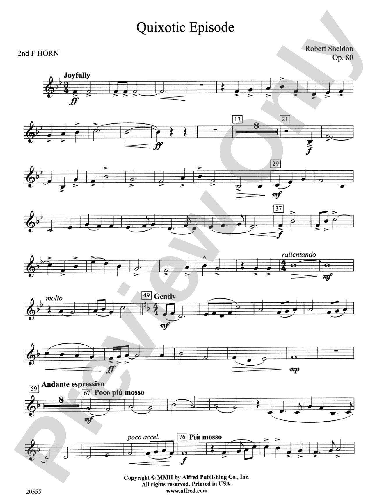 Quixotic Episode: 2nd F Horn