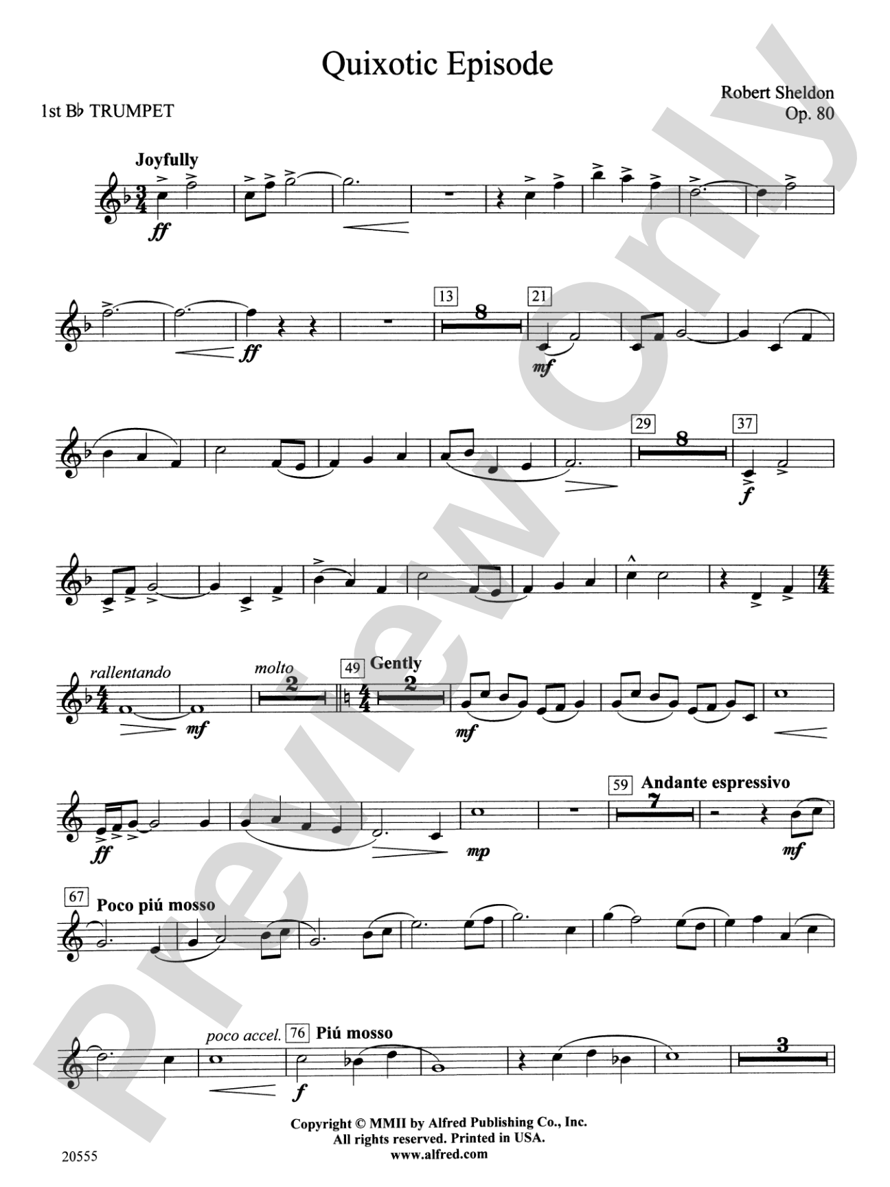 Quixotic Episode: 1st B-flat Trumpet