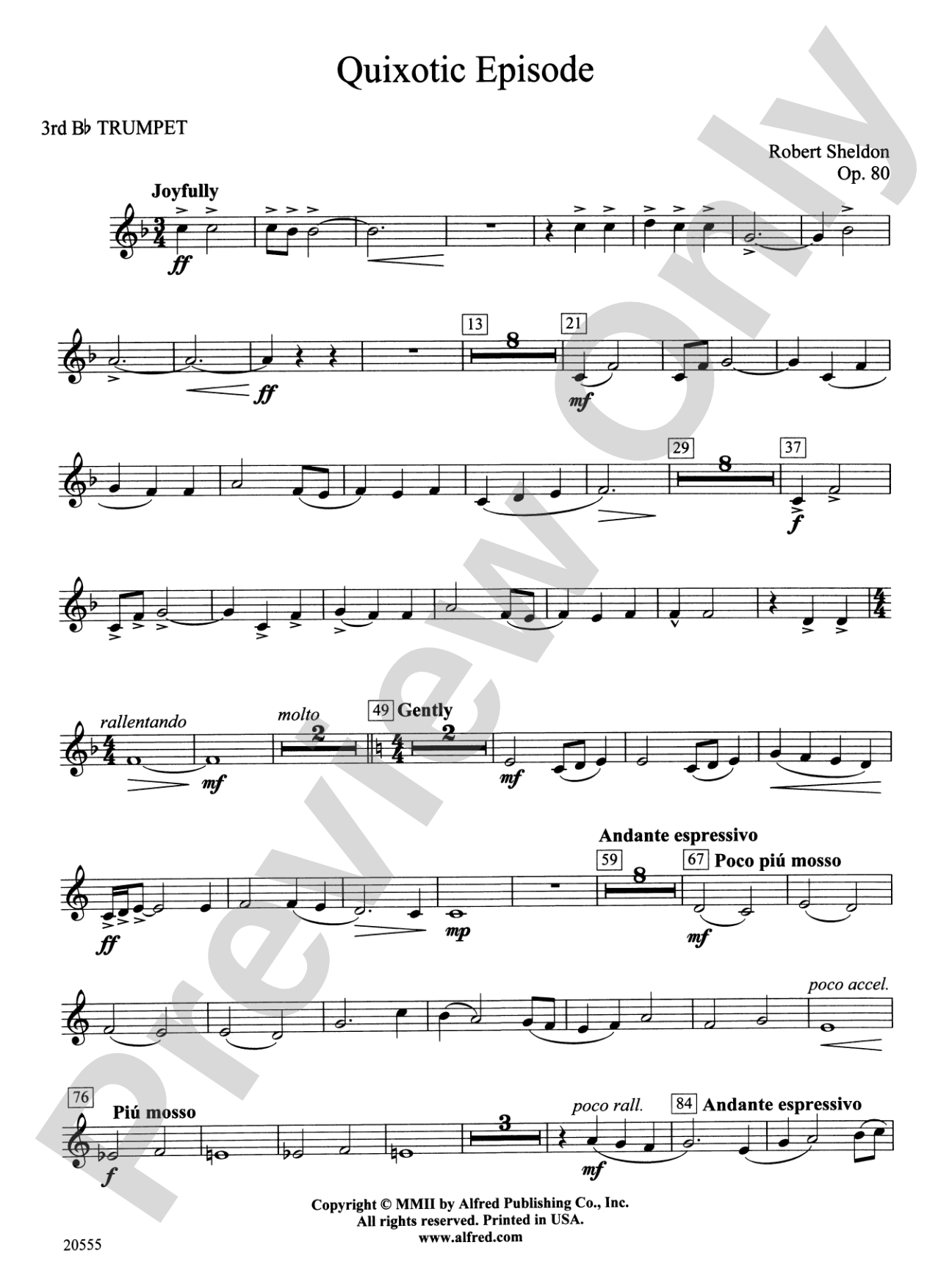 Quixotic Episode: 3rd B-flat Trumpet
