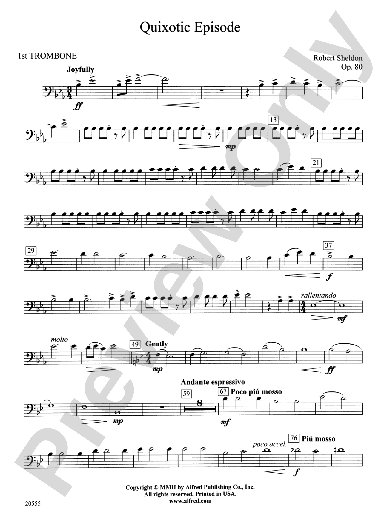 Quixotic Episode: 1st Trombone