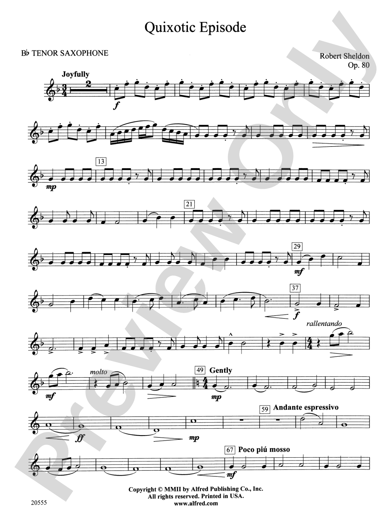 Quixotic Episode: B-flat Tenor Saxophone