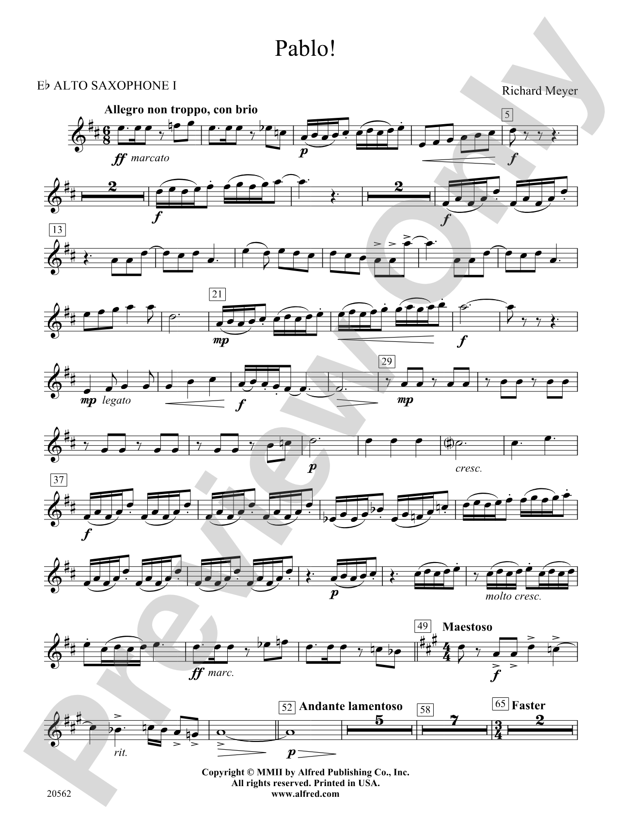 Pablo!: E-flat Alto Saxophone