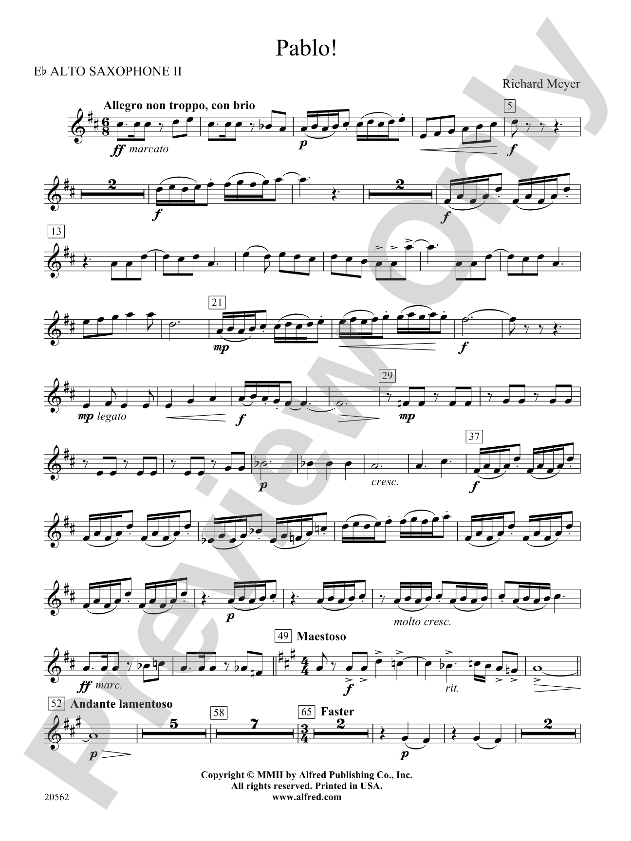 Pablo!: 2nd E-flat Alto Saxophone