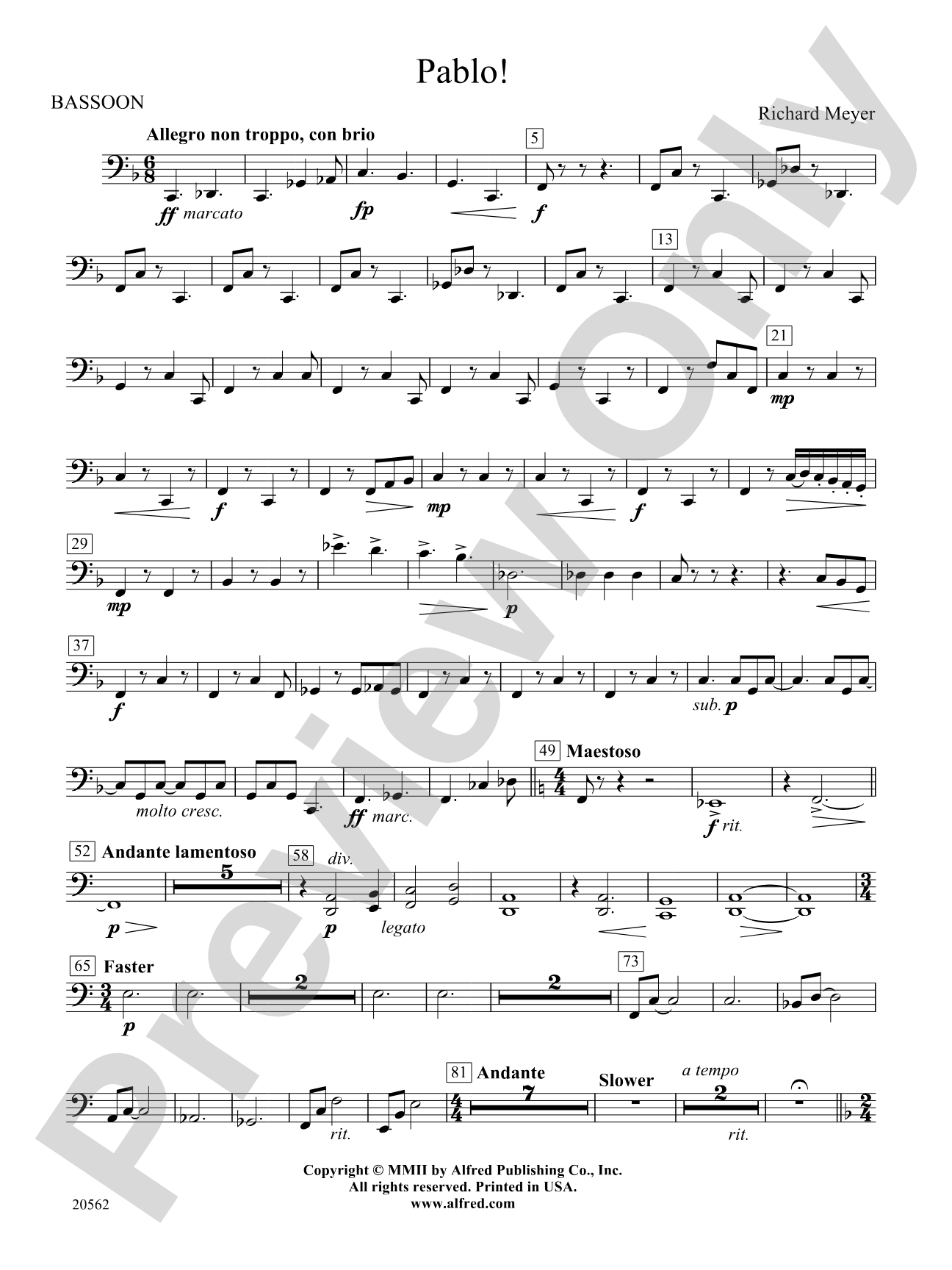 Pablo!: Bassoon