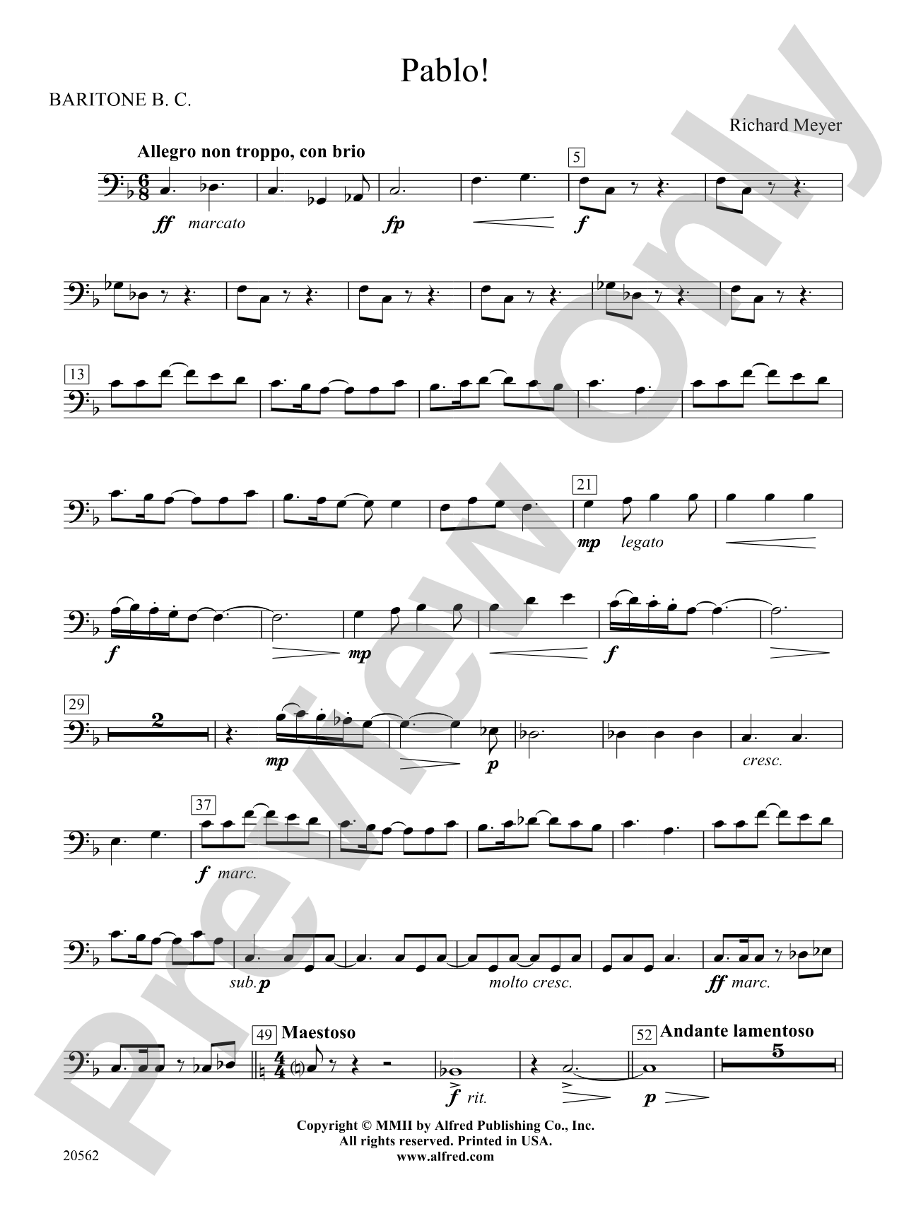 Pablo!: Baritone B.C.