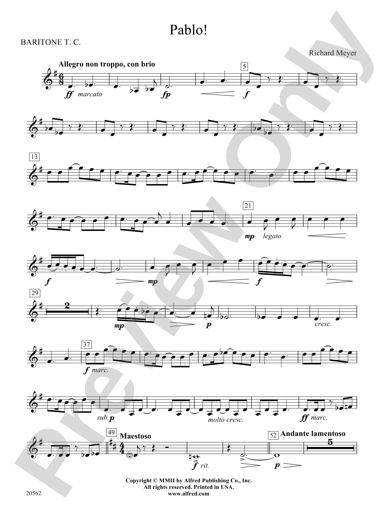 Pablo!: Baritone T.C.