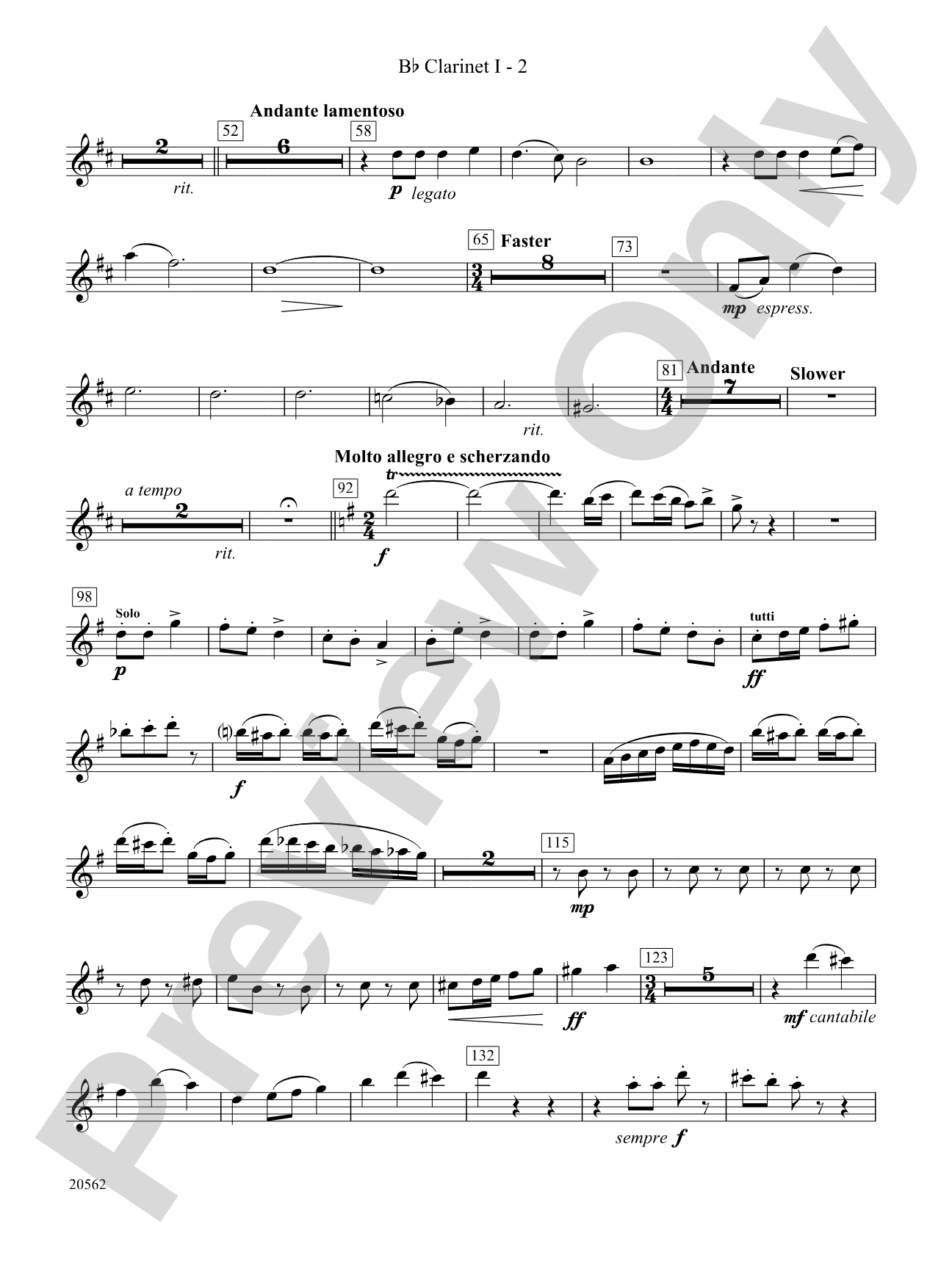 Pablo!: 1st B-flat Clarinet