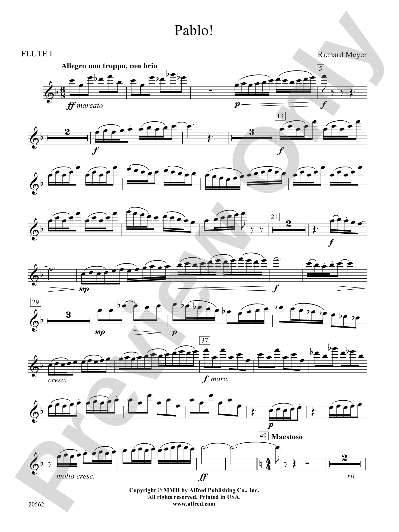 Pablo!: Flute