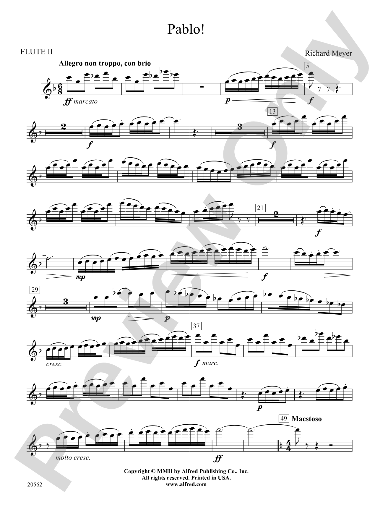 Pablo!: 2nd Flute