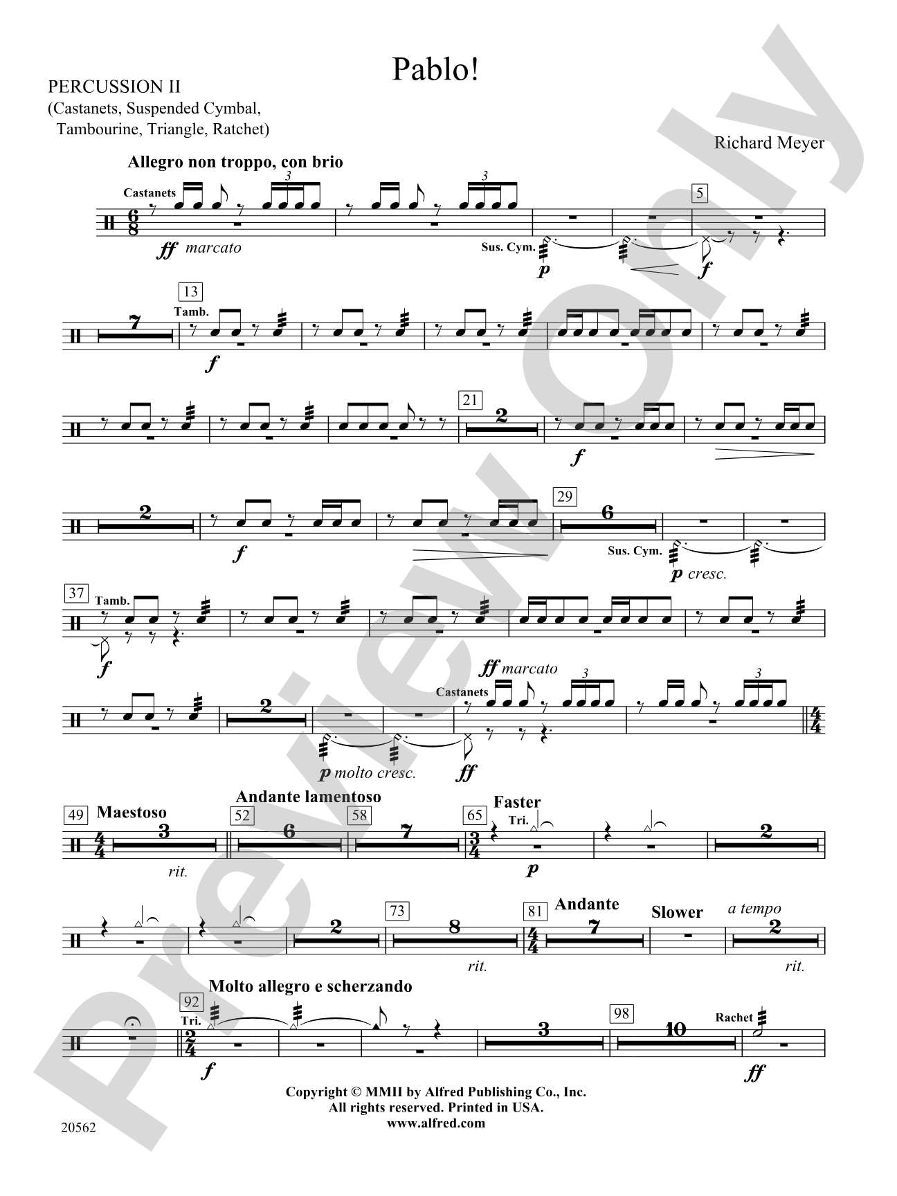 Pablo!: 2nd Percussion