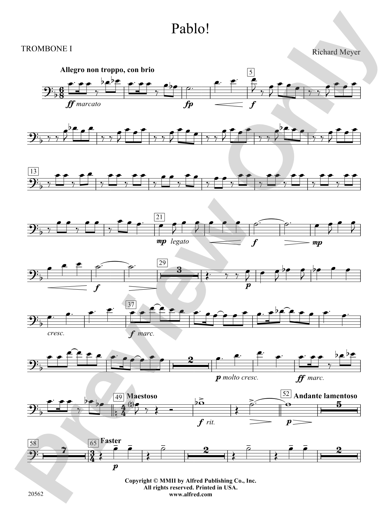 Pablo!: 1st Trombone
