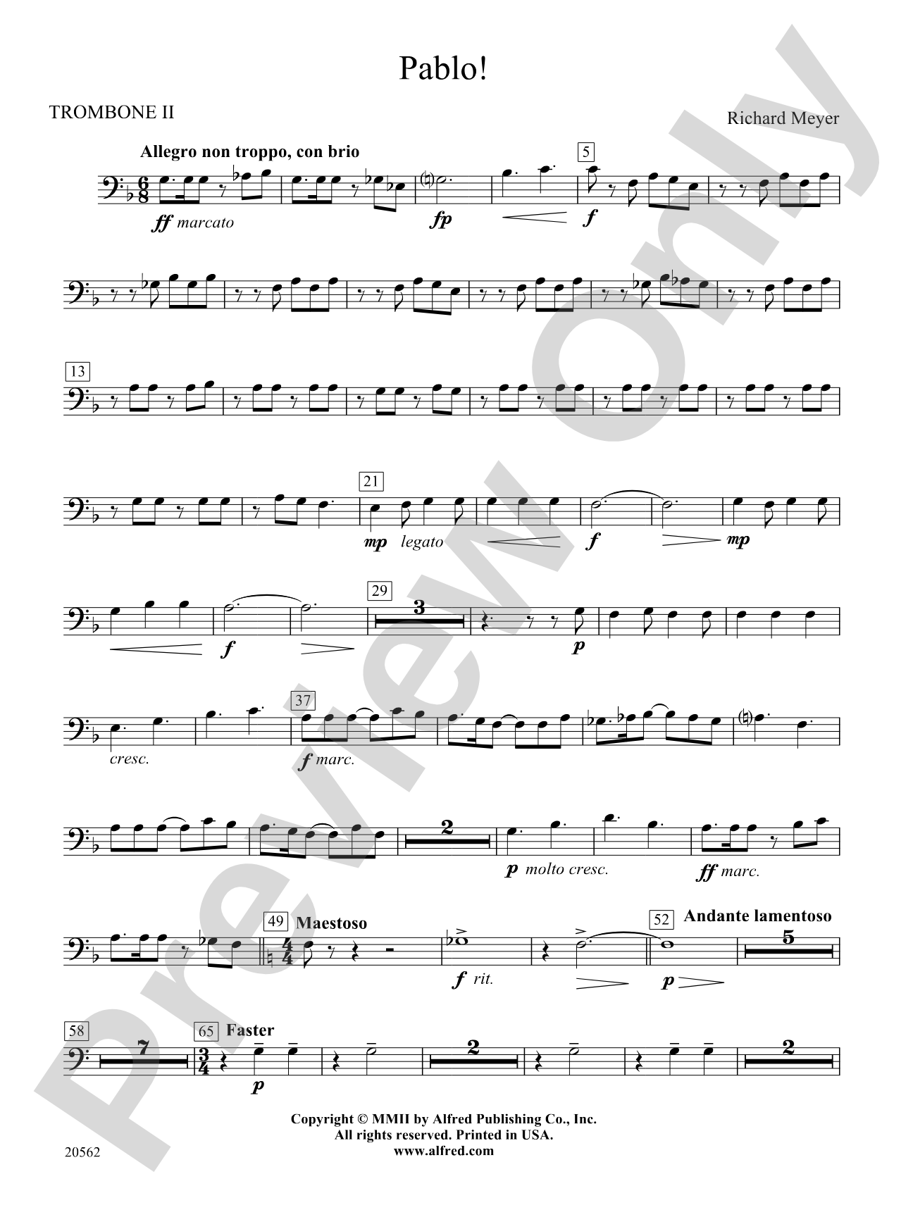 Pablo!: 2nd Trombone