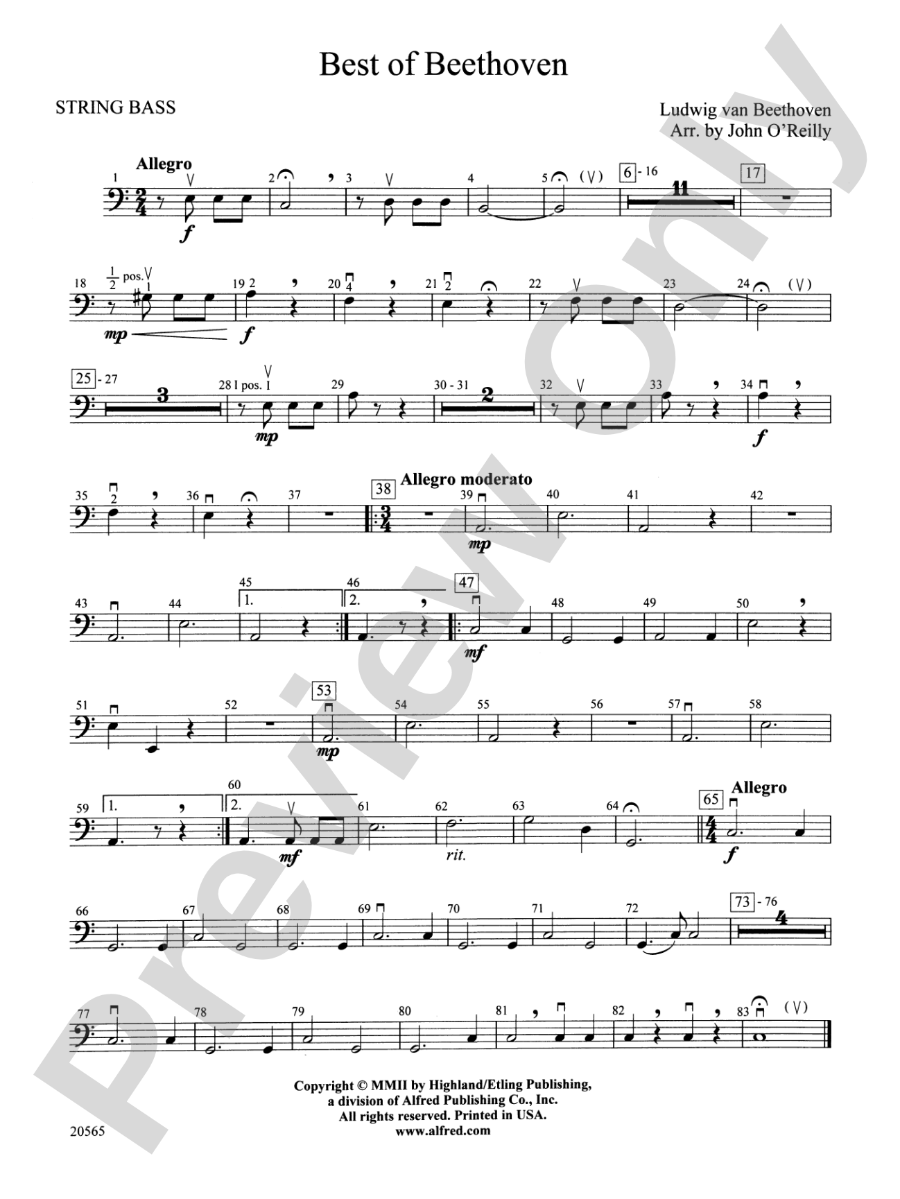 Best of Beethoven: String Bass
