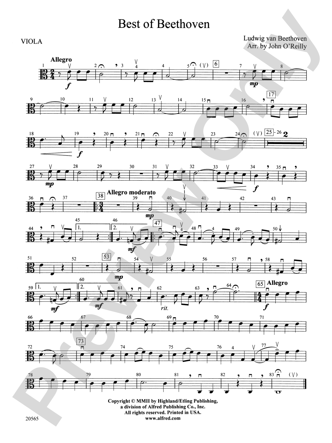 Best of Beethoven: Viola