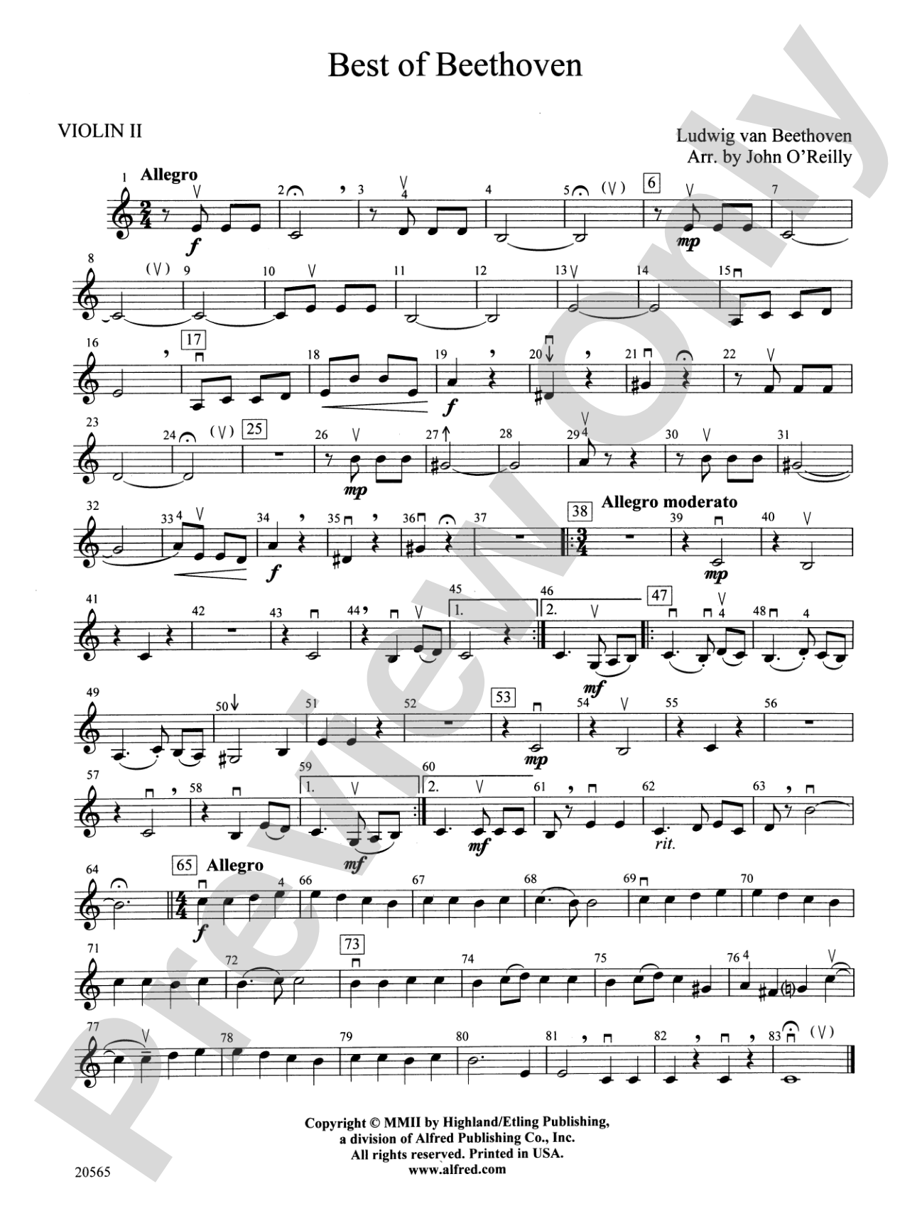 Best of Beethoven: 2nd Violin