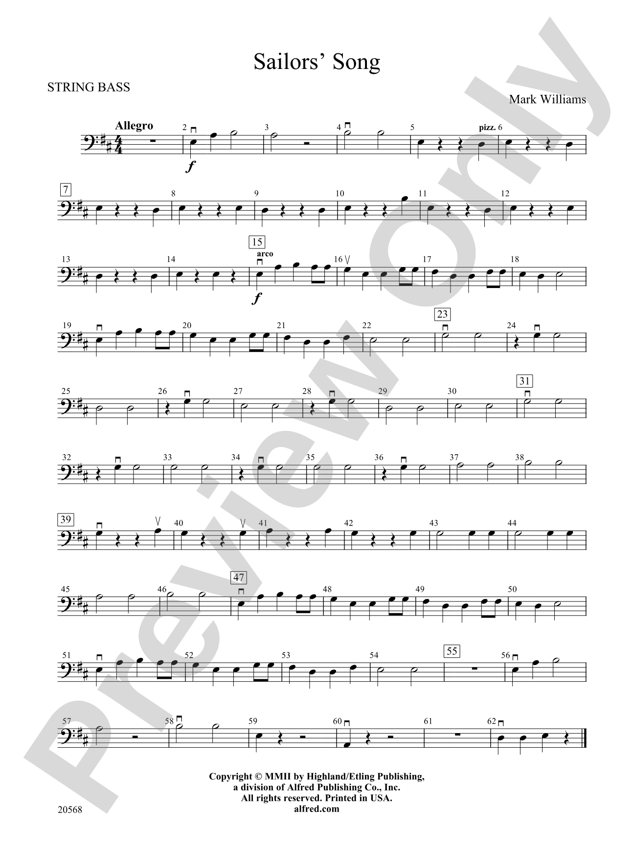 Sailor's Song: String Bass