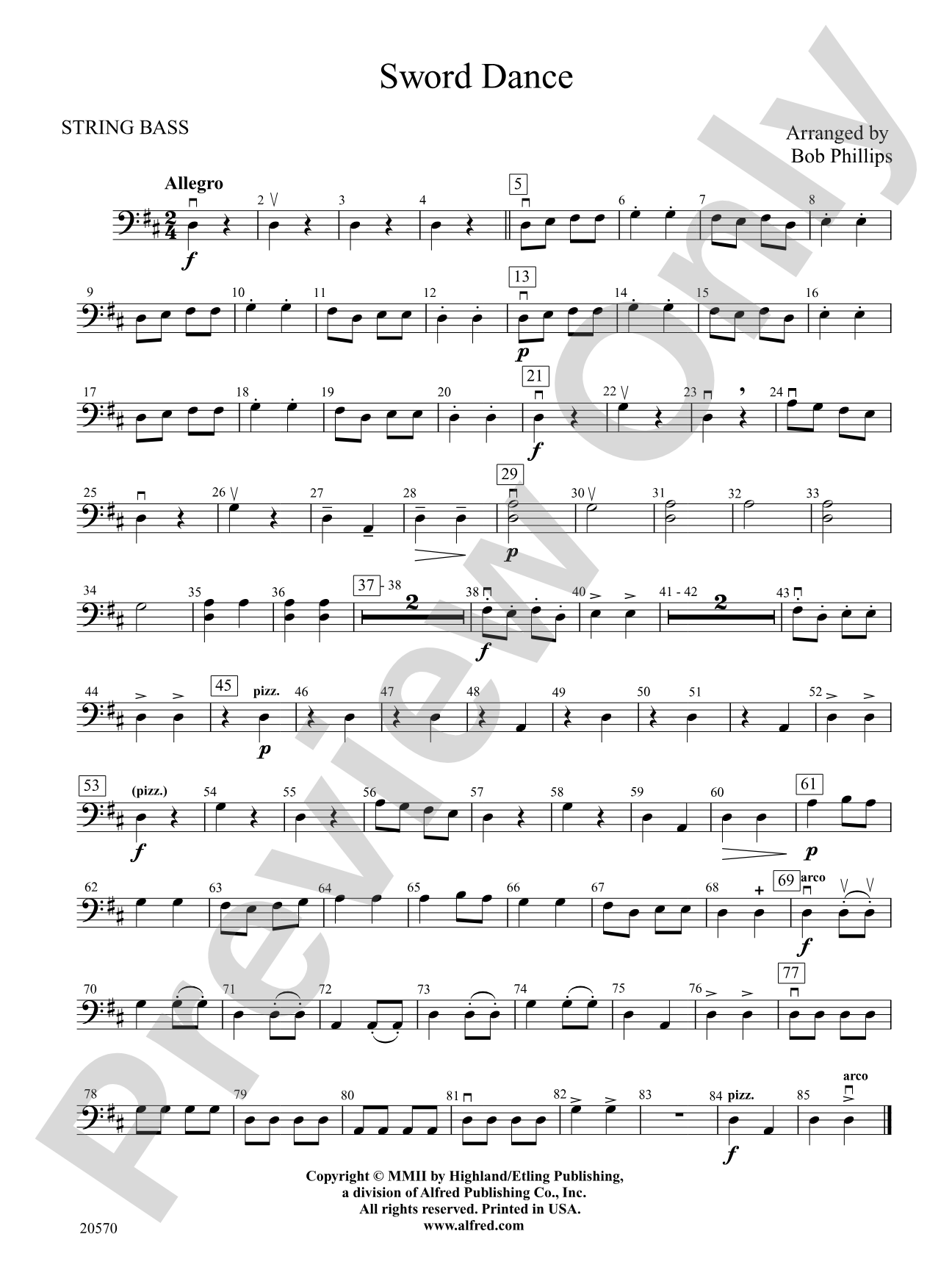 Sword Dance: String Bass