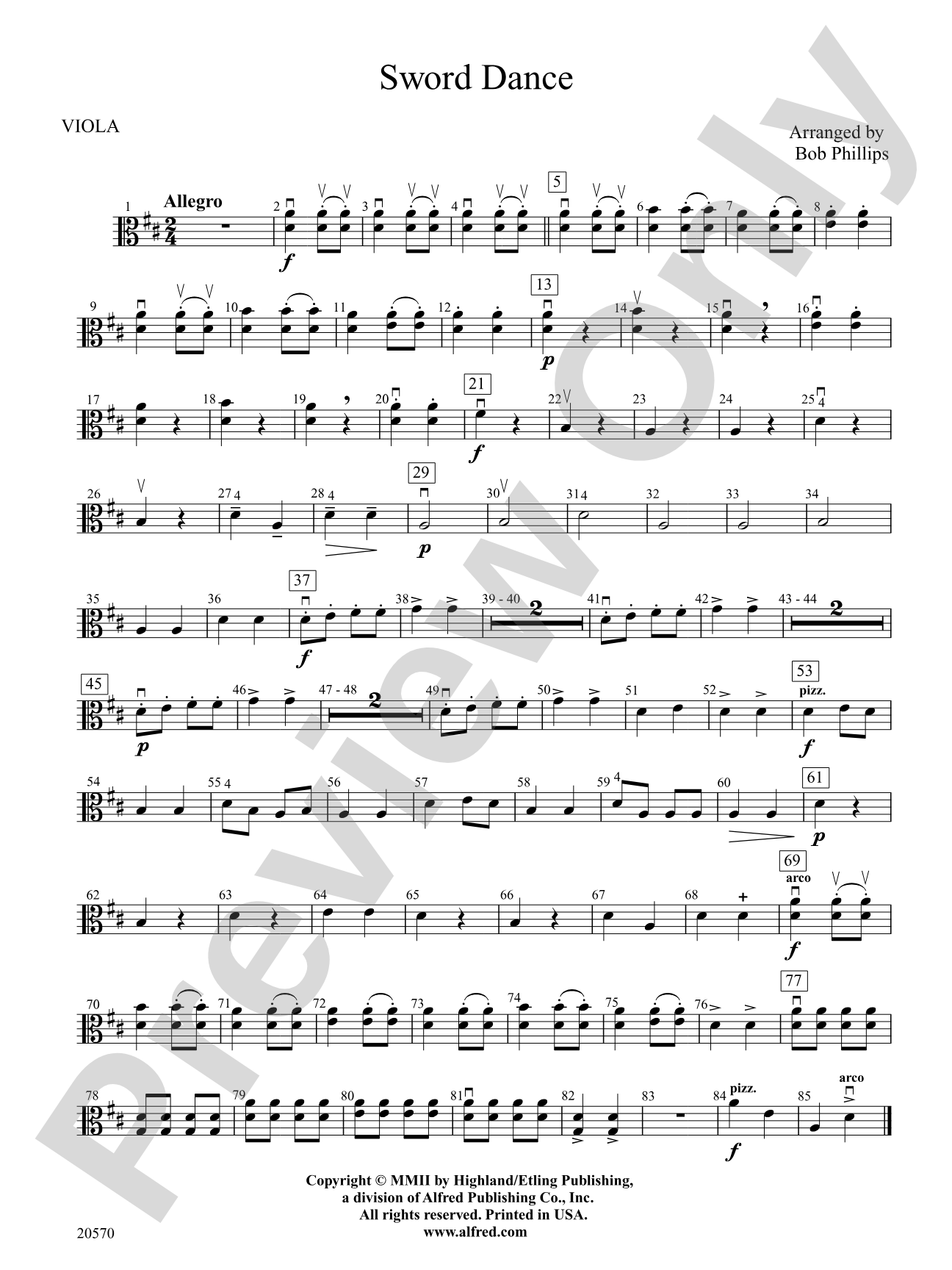Sword Dance: Viola