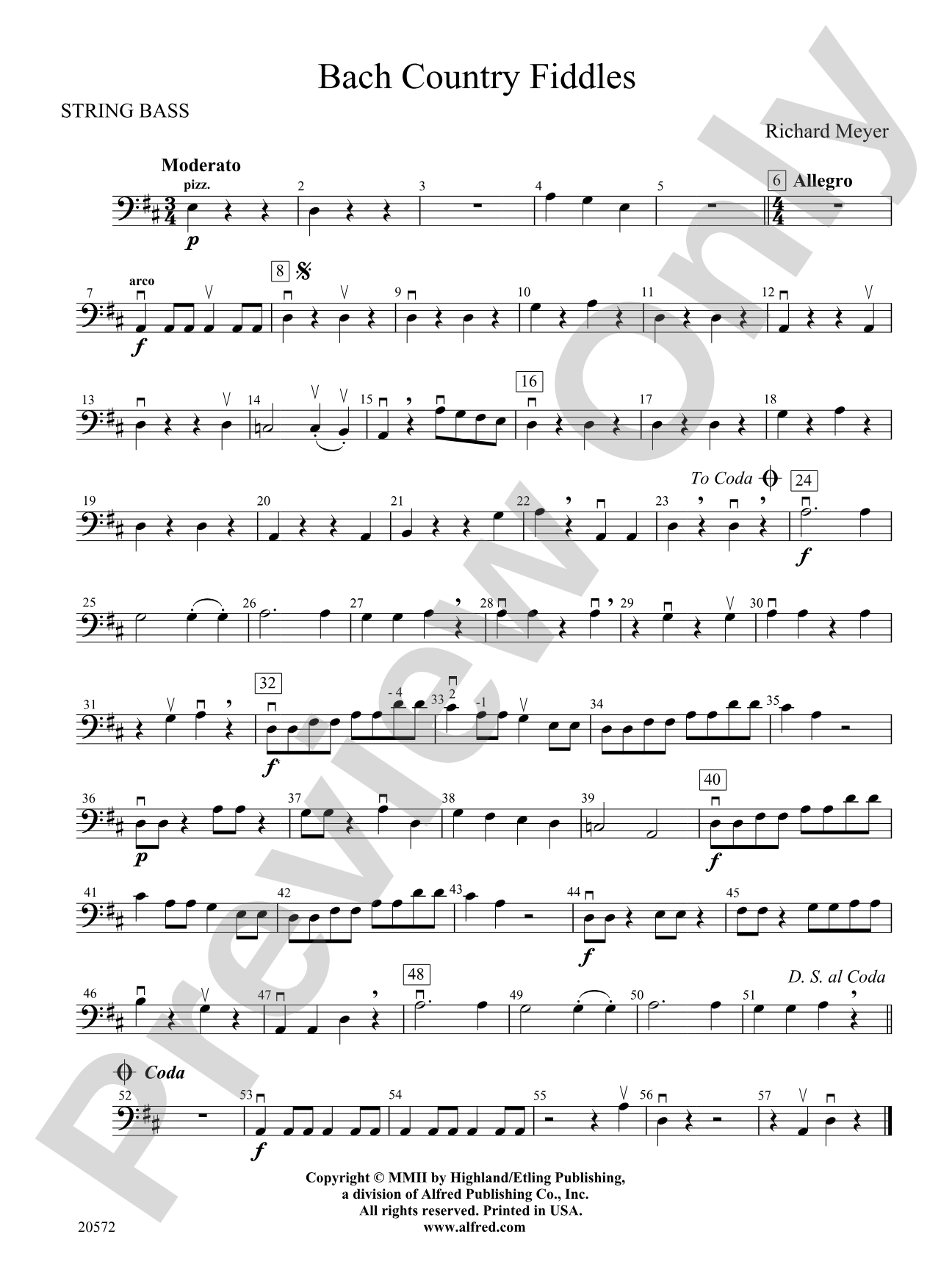 Bach Country Fiddles: String Bass