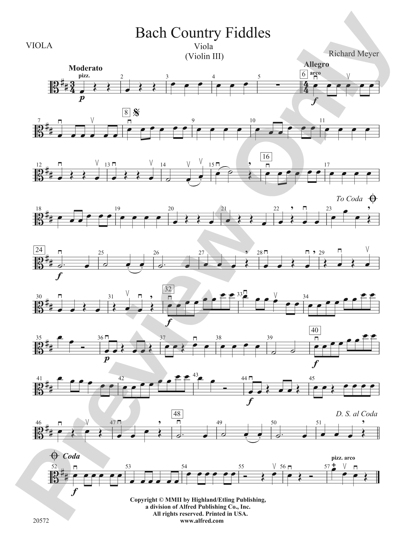 Bach Country Fiddles: Viola