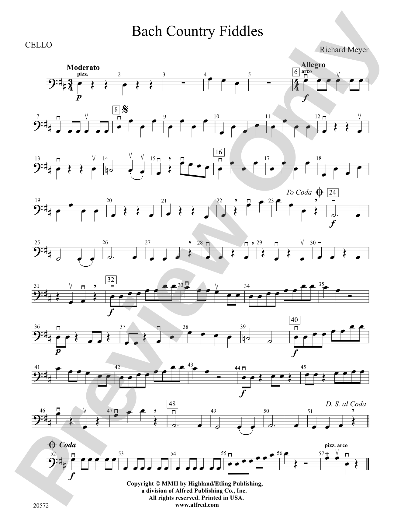 Bach Country Fiddles: Cello