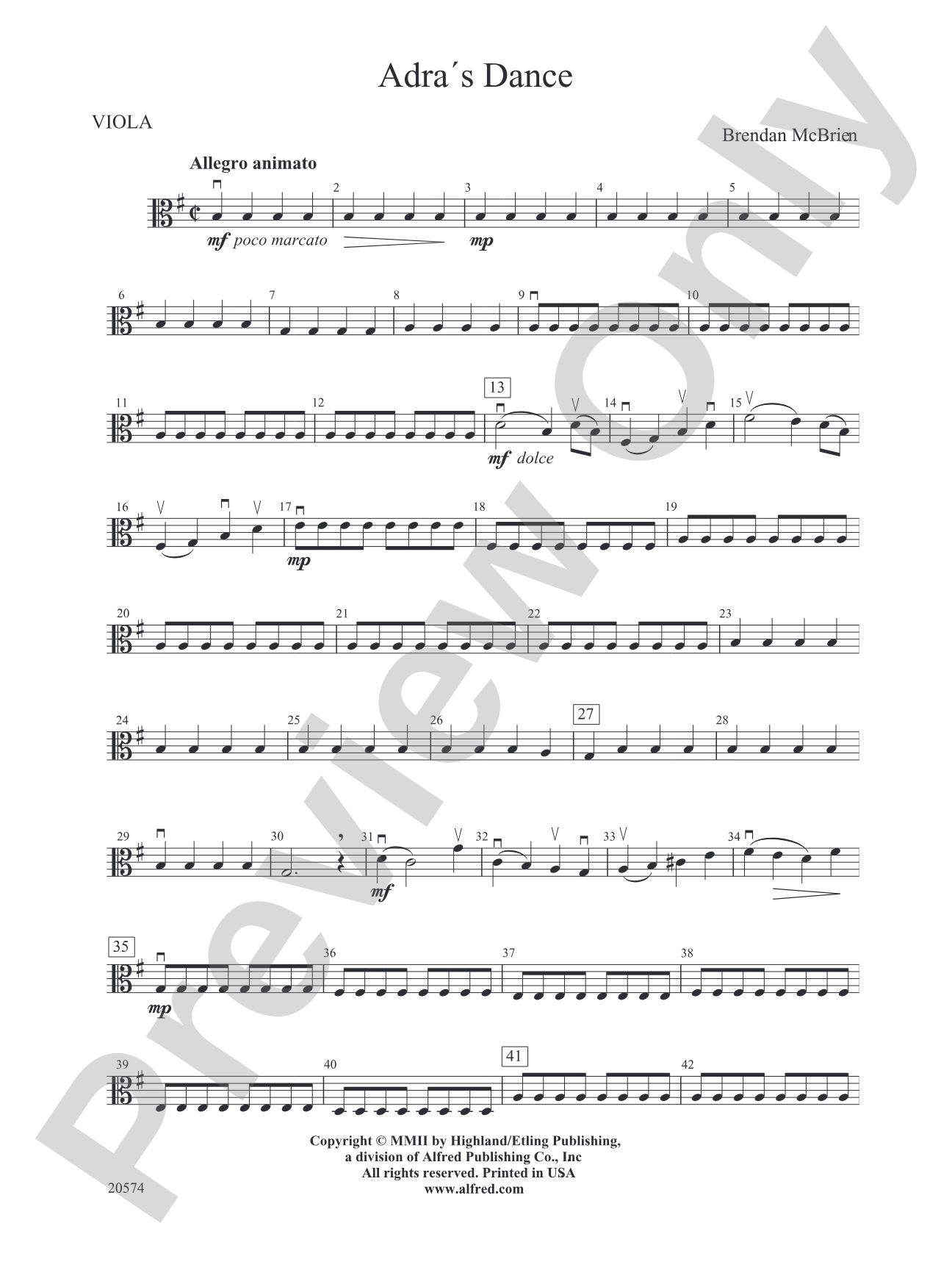 Adra's Dance: Viola