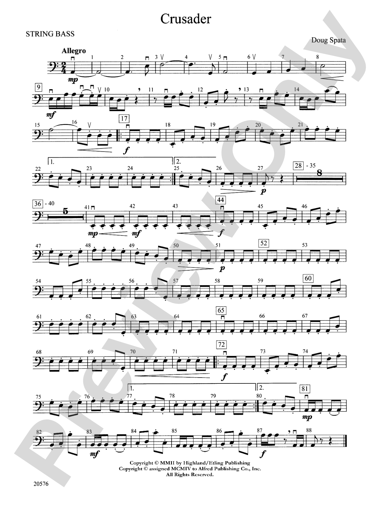 Crusader: String Bass