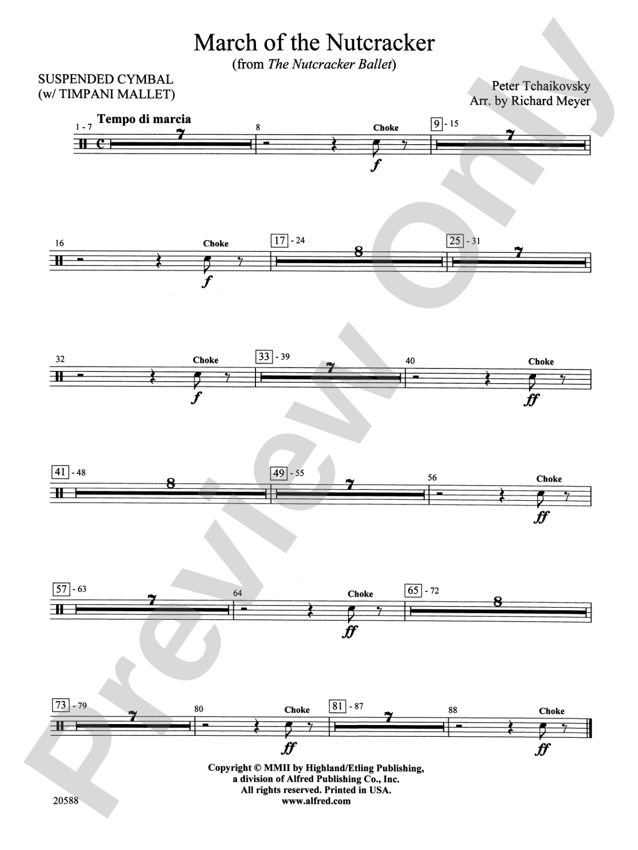 March of the Nutcracker (from The Nutcracker Ballet): 1st Percussion