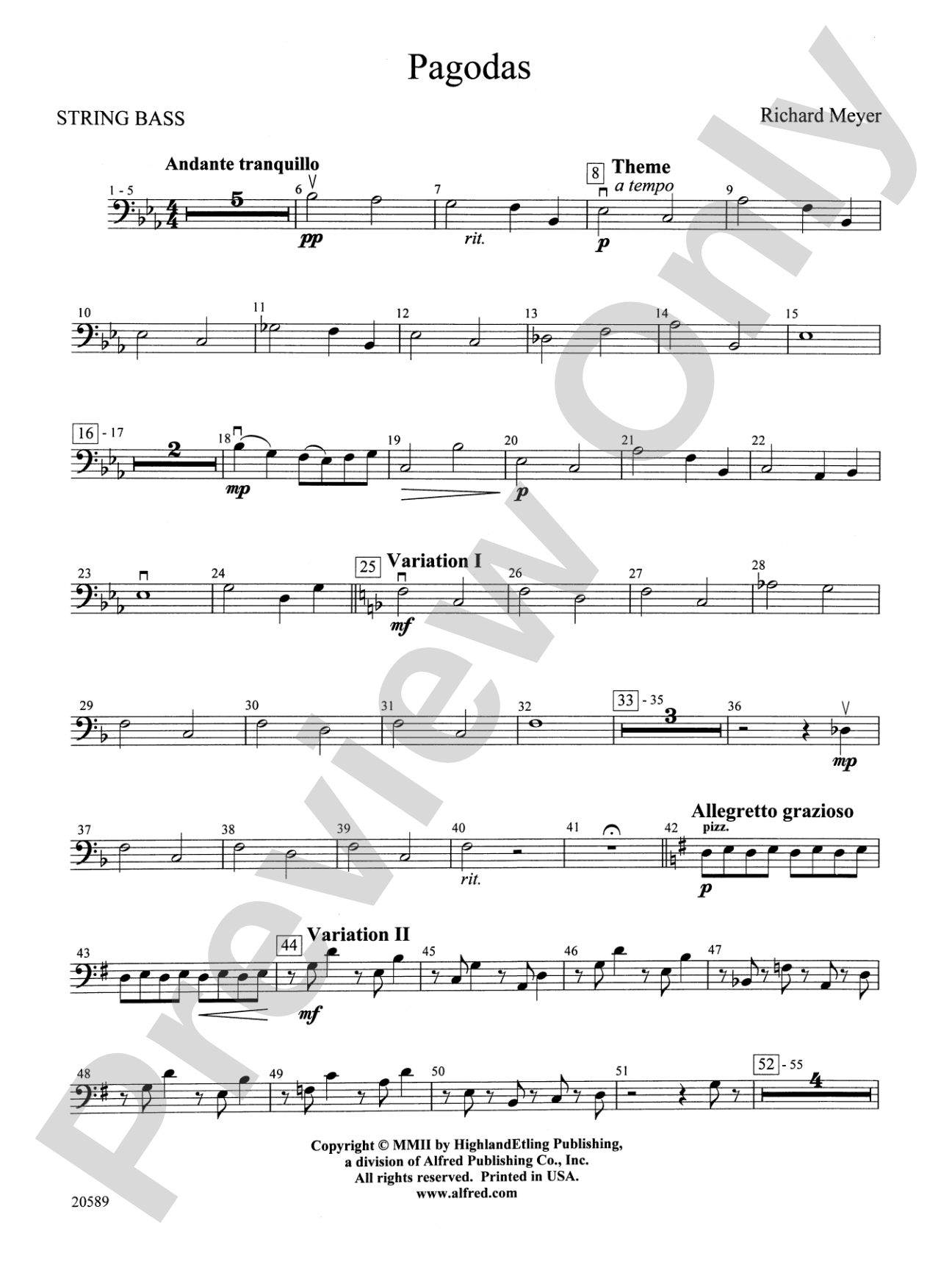 Pagodas: String Bass