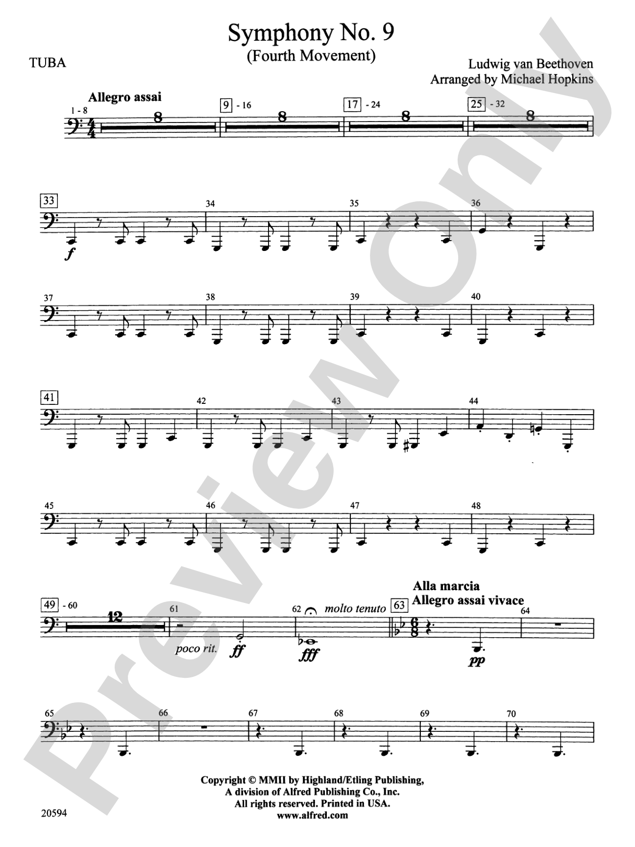 Symphony No. 9 (Fourth Movement): Tuba