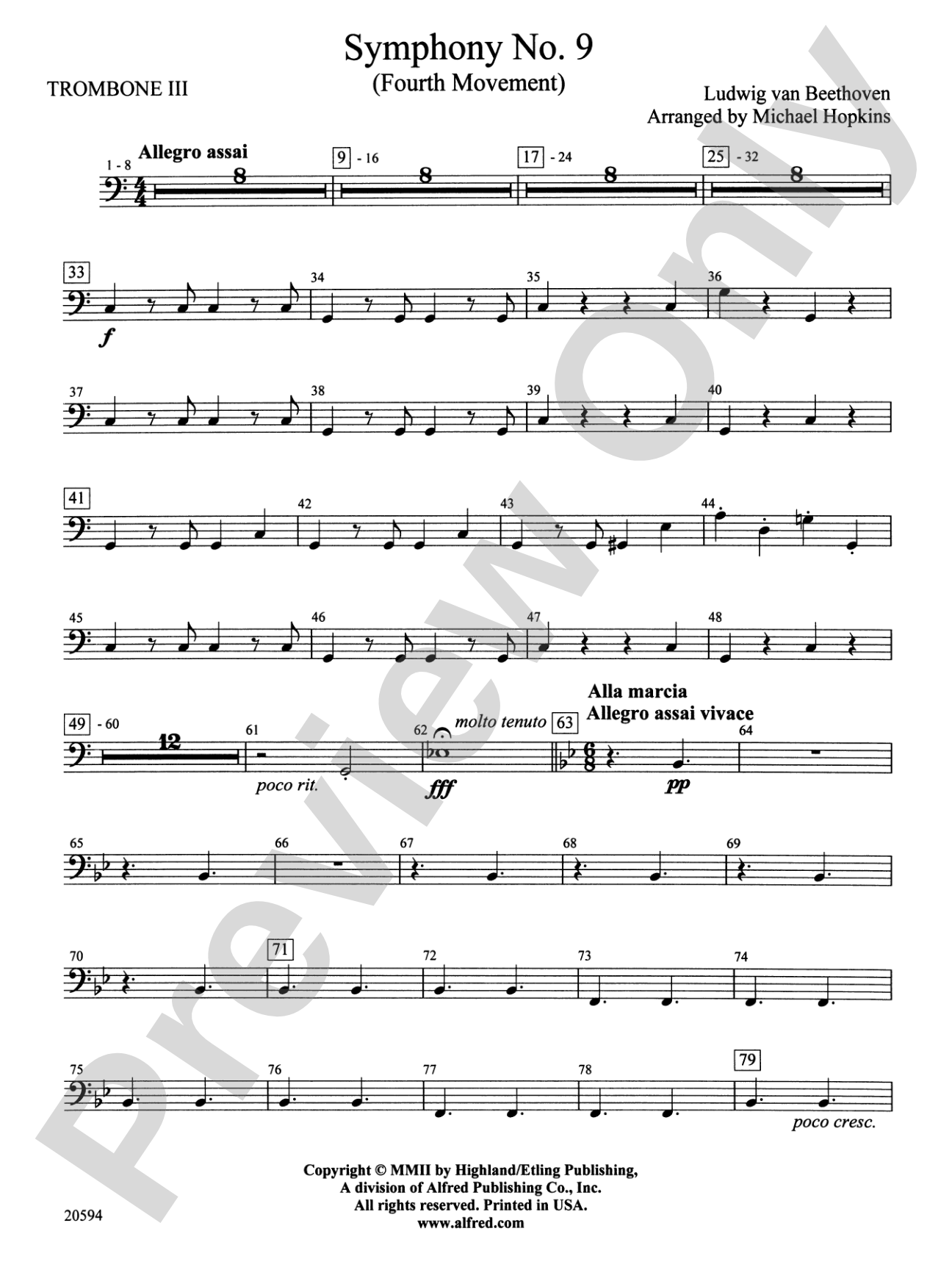 Symphony No. 9 (Fourth Movement): 3rd Trombone