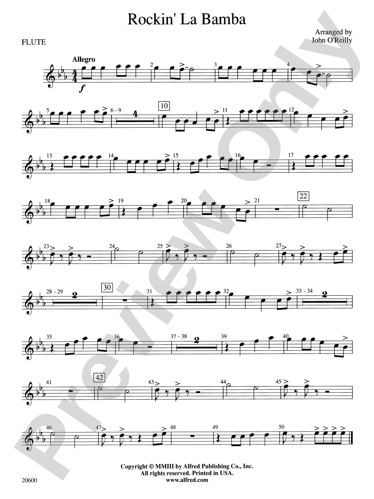 Rockin' La Bamba: Flute