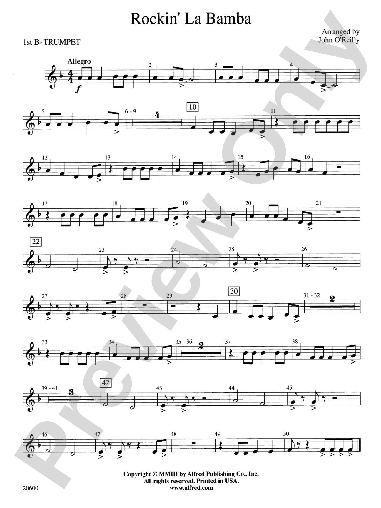 Rockin' La Bamba: 1st B-flat Trumpet