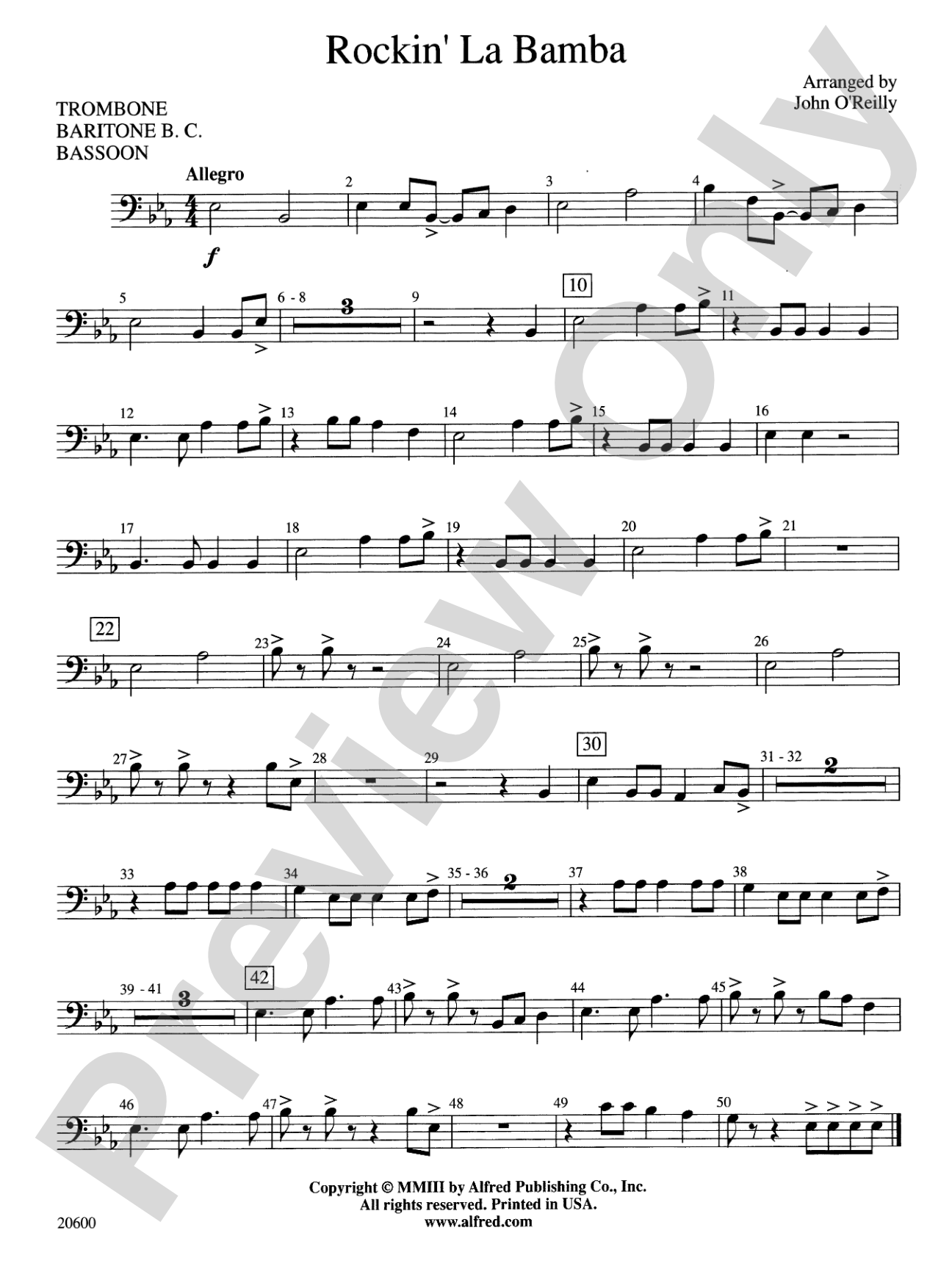 Rockin' La Bamba: 1st Trombone