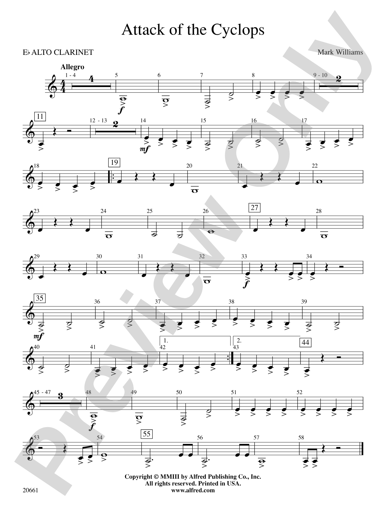 Attack of the Cyclops: E-flat Alto Clarinet
