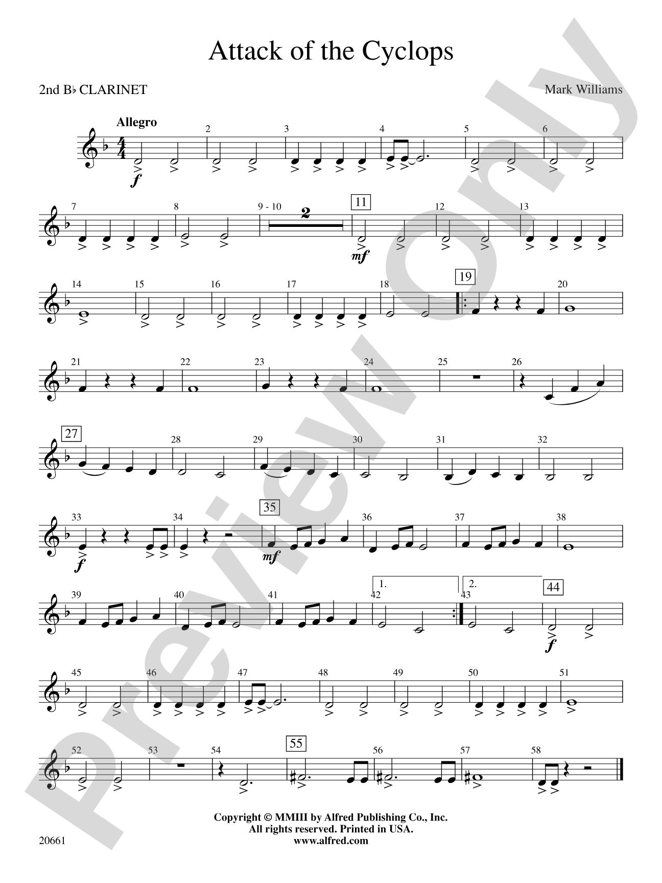 Attack of the Cyclops: 2nd B-flat Clarinet