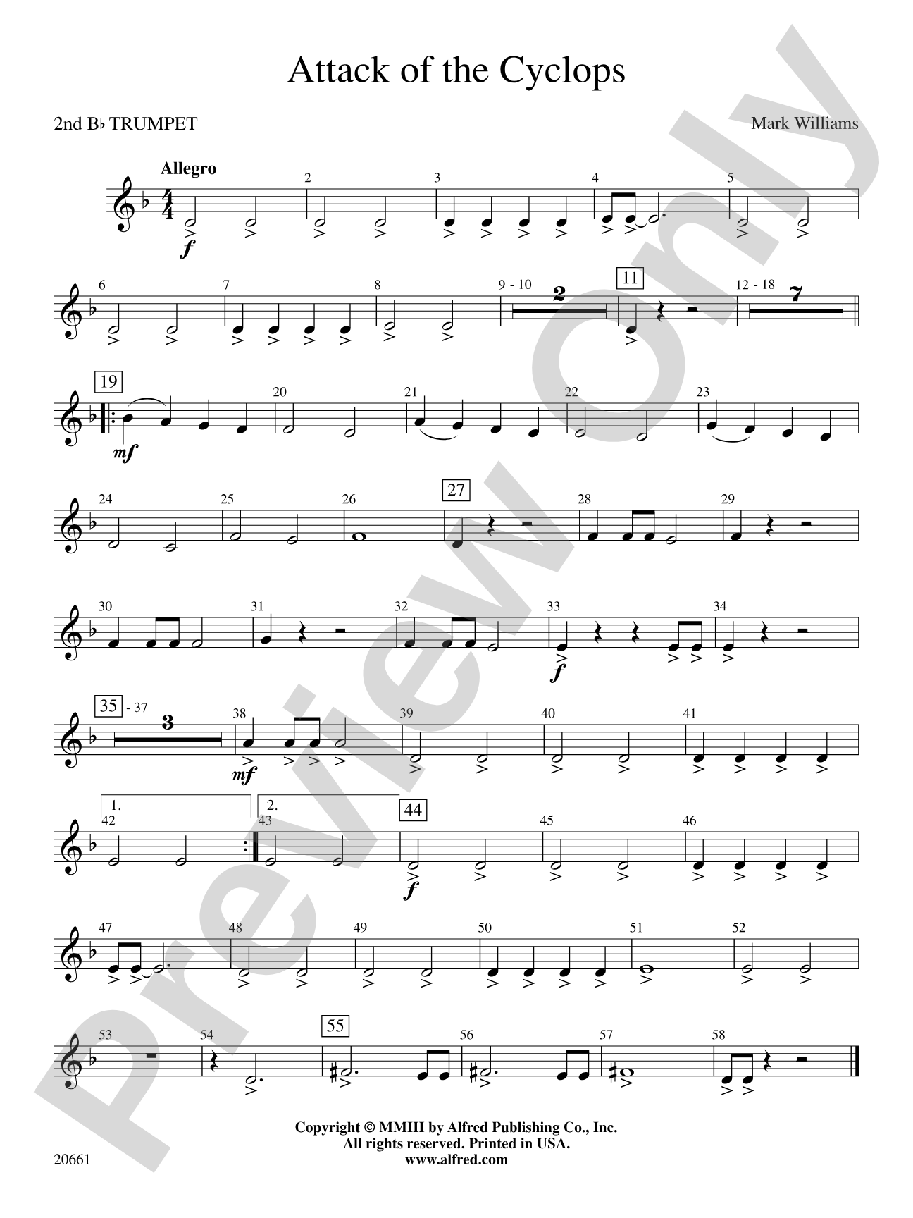 Attack of the Cyclops: 2nd B-flat Trumpet