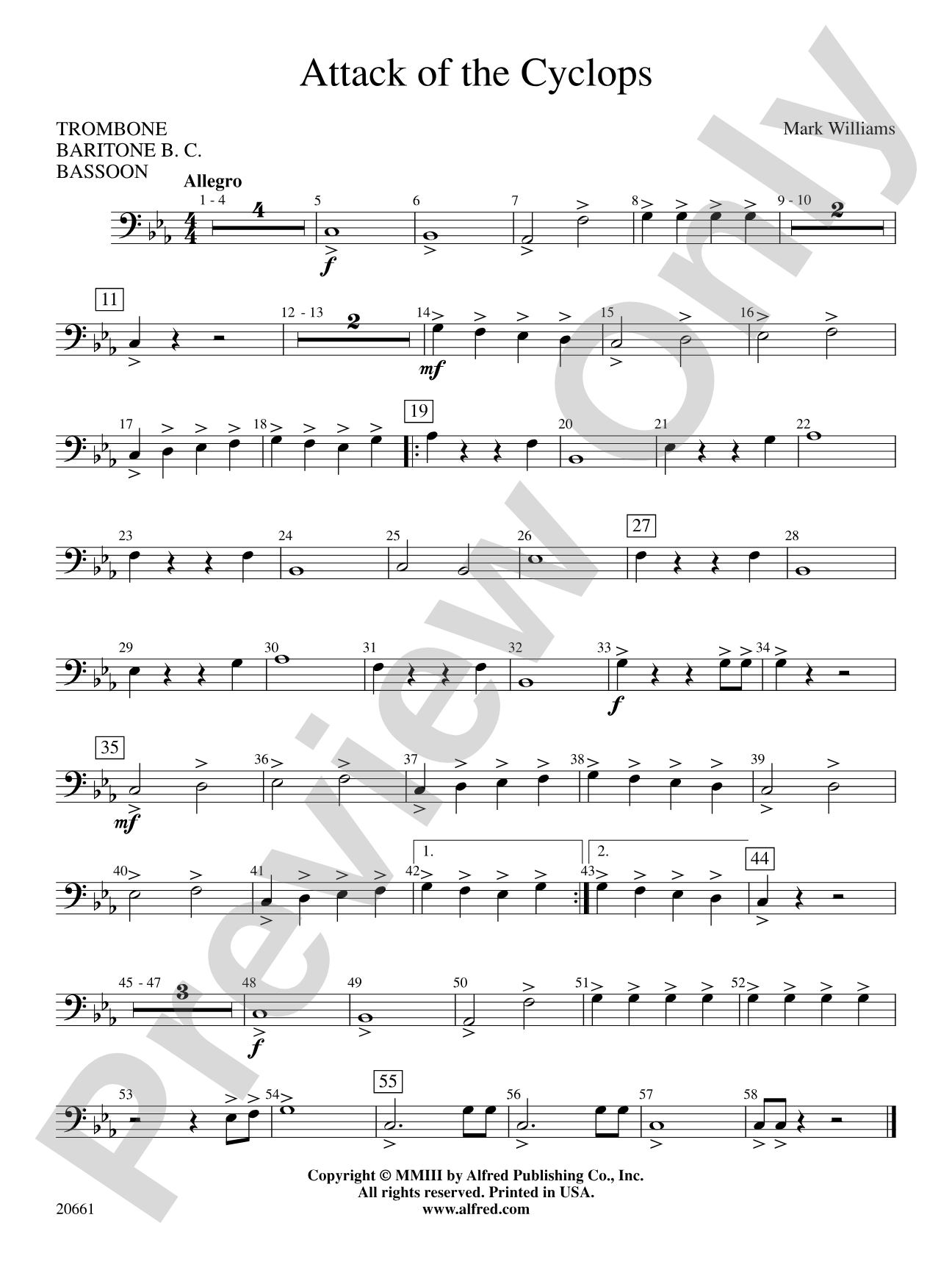 Attack of the Cyclops: 1st Trombone