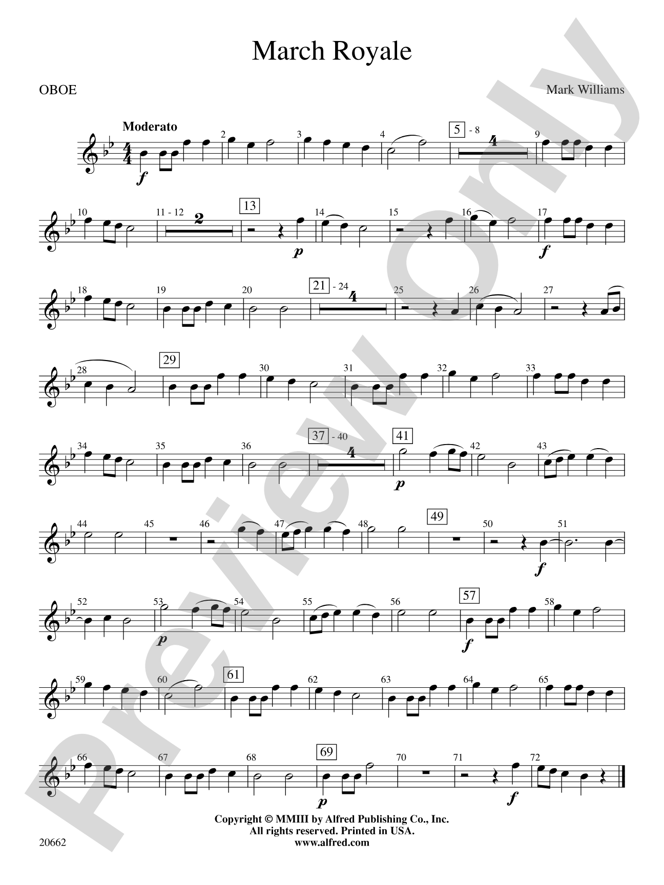 March Royale: Oboe