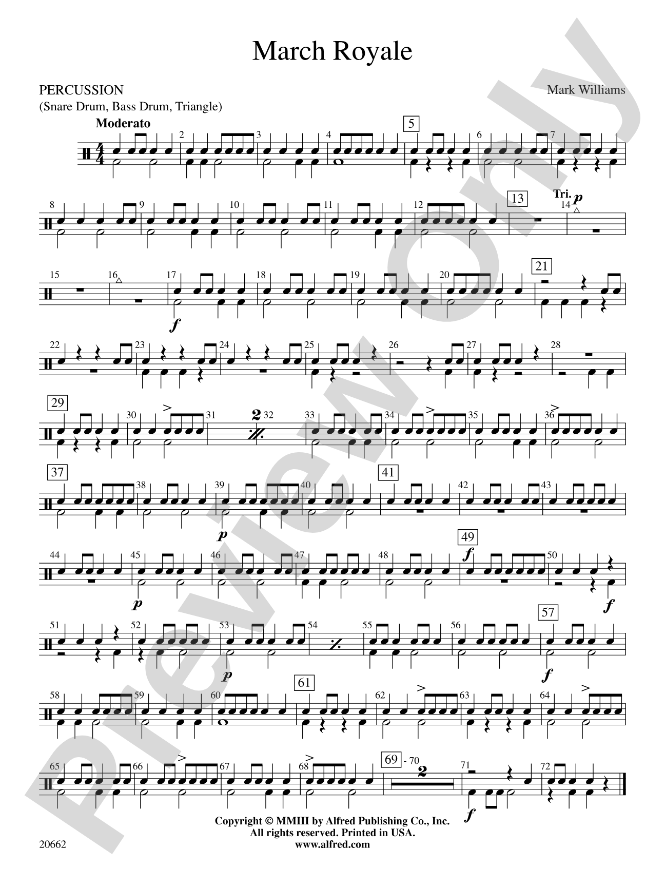March Royale: 1st Percussion
