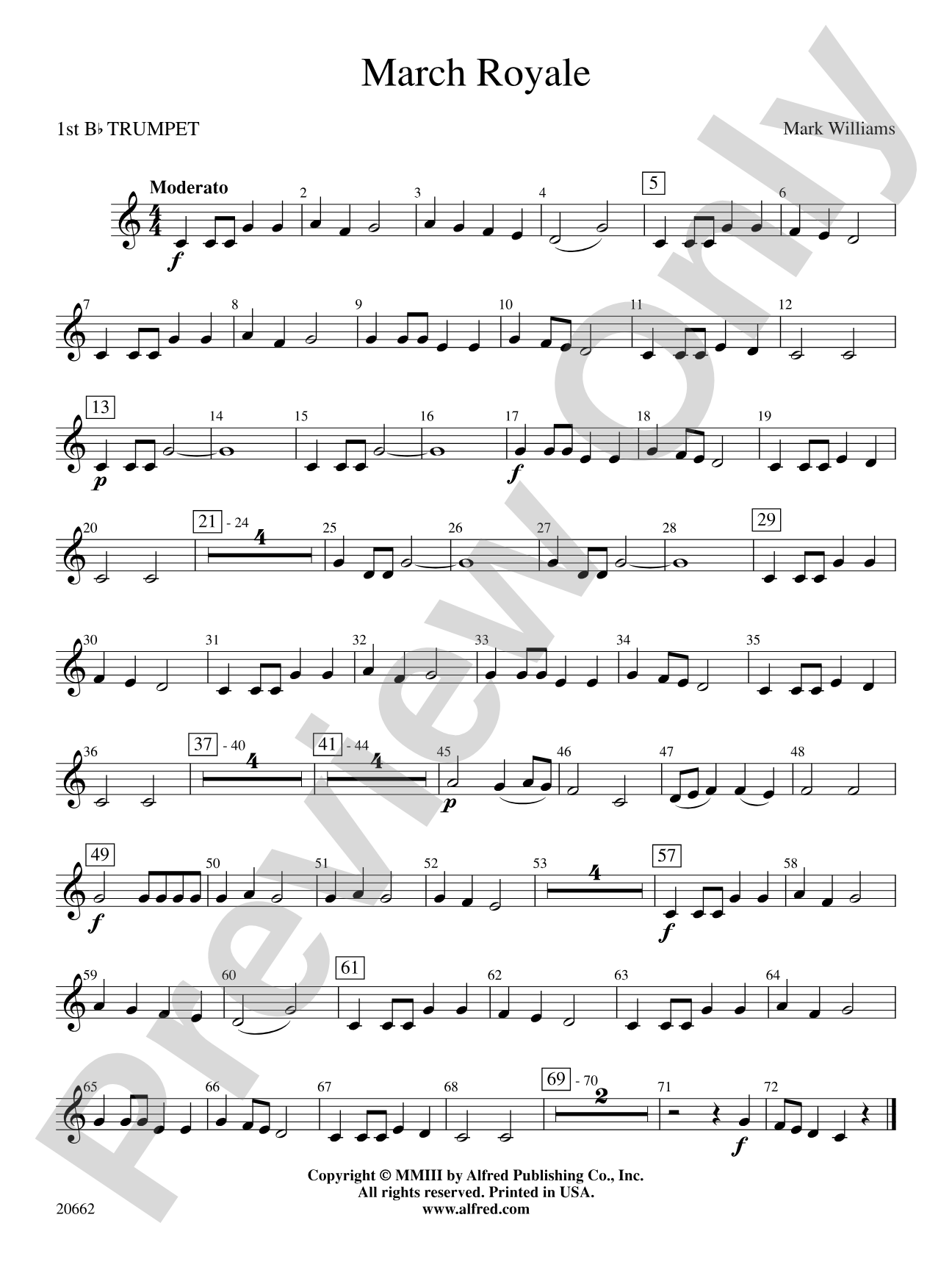 March Royale: 1st B-flat Trumpet