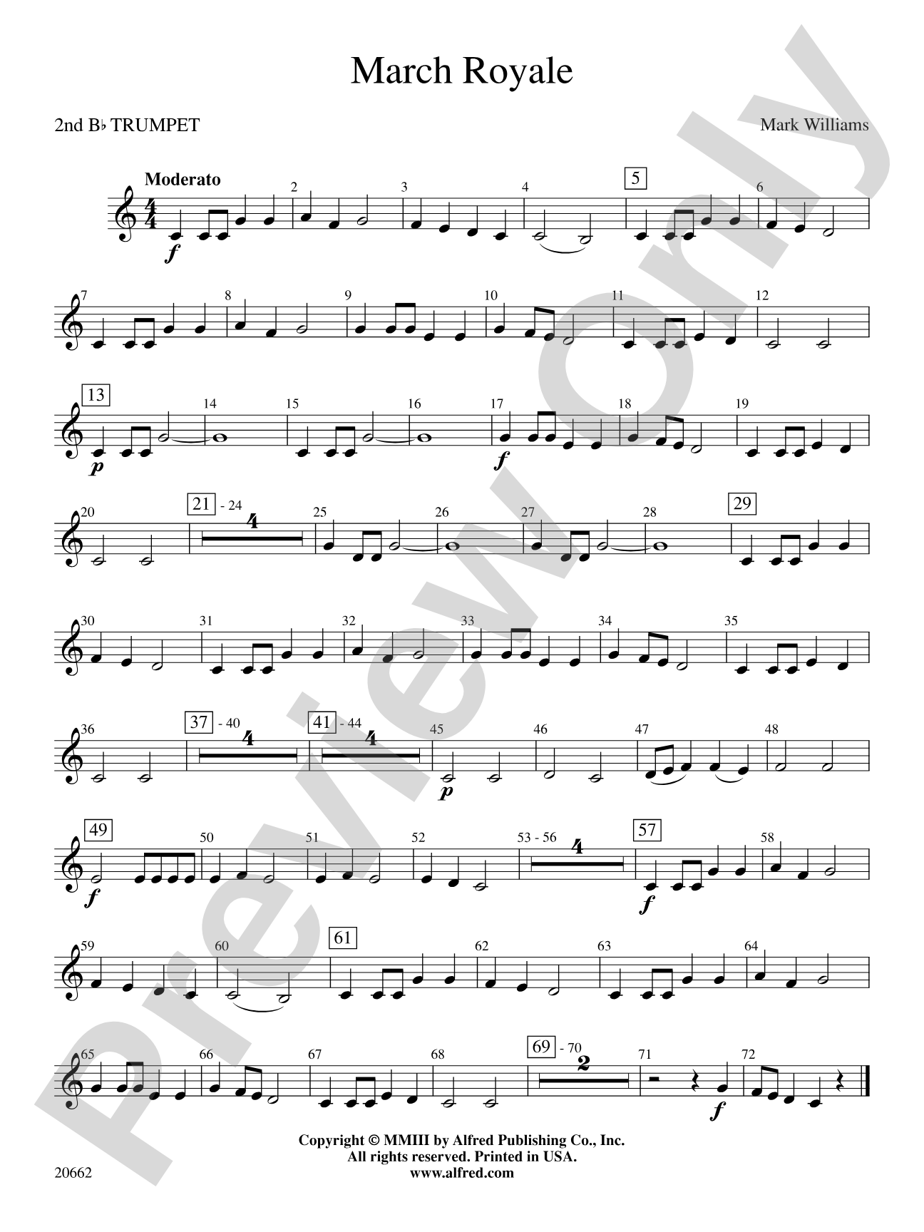 March Royale: 2nd B-flat Trumpet